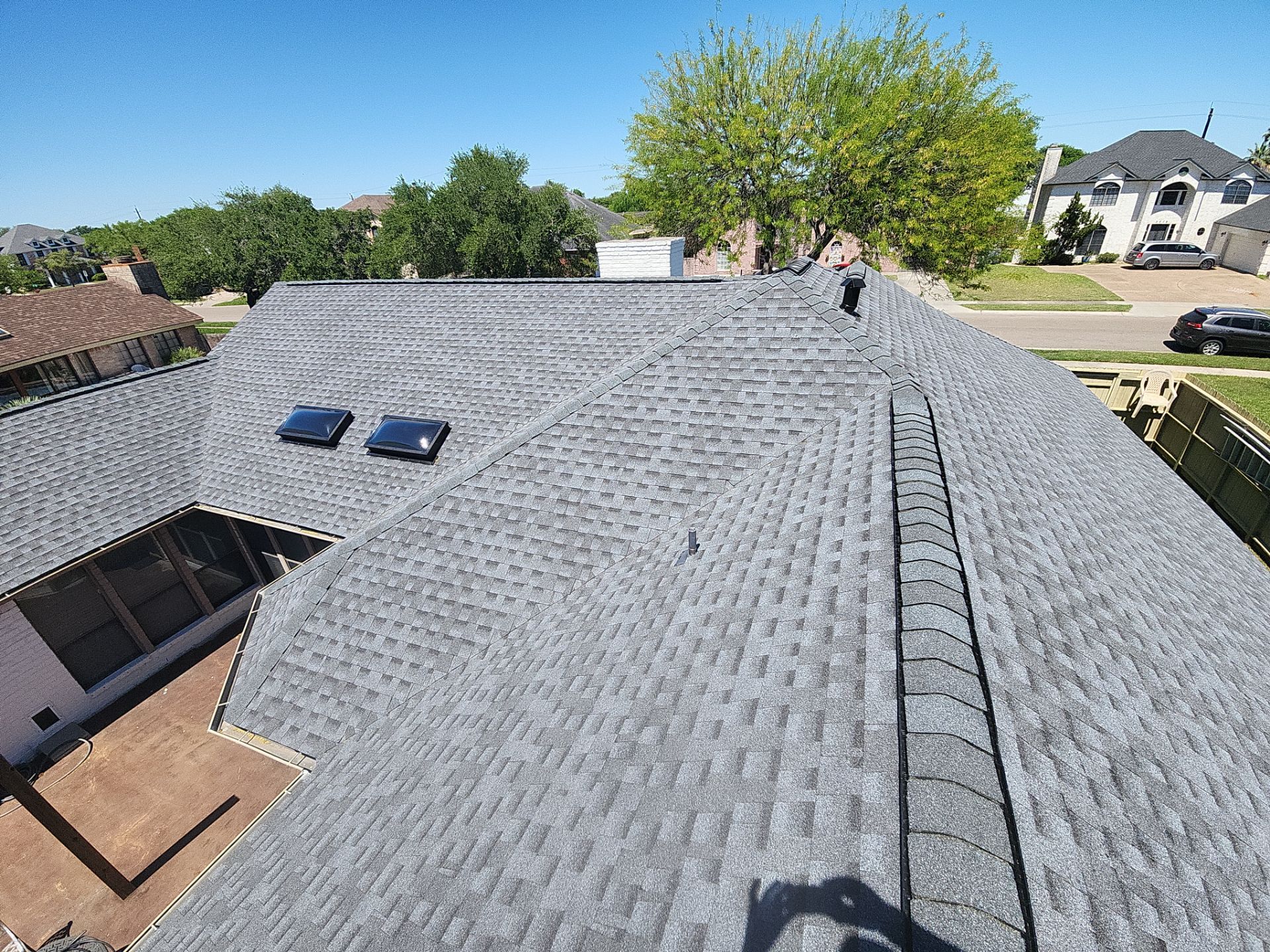 Residential Roofing Installation using GAF HDZ Pewter Grey by Lighthouse Roofing