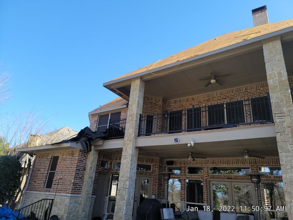 Insurance Claim Roof and Gutters using Owens Corning - Duration- Estate Gray -New Gutters - Exterior paint by Tex-Line Roofing