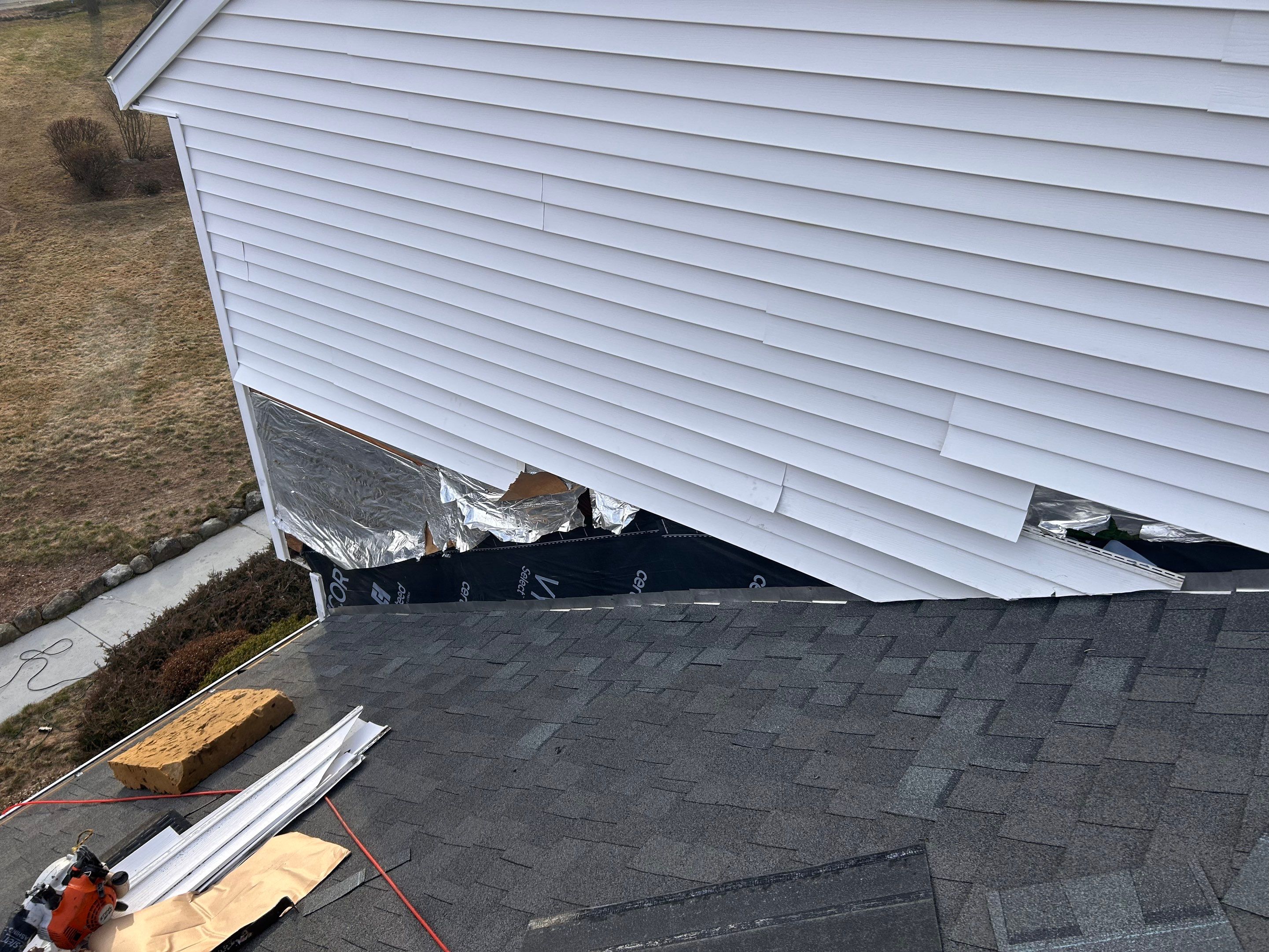 Roof-to-Wall Transition Repair & Alu-Rex Double Pro Gutter Guards in Westford, MA – Leak Fix & Drainage Upgrade by Mighty Dog Roofing of Greater Middlesex County