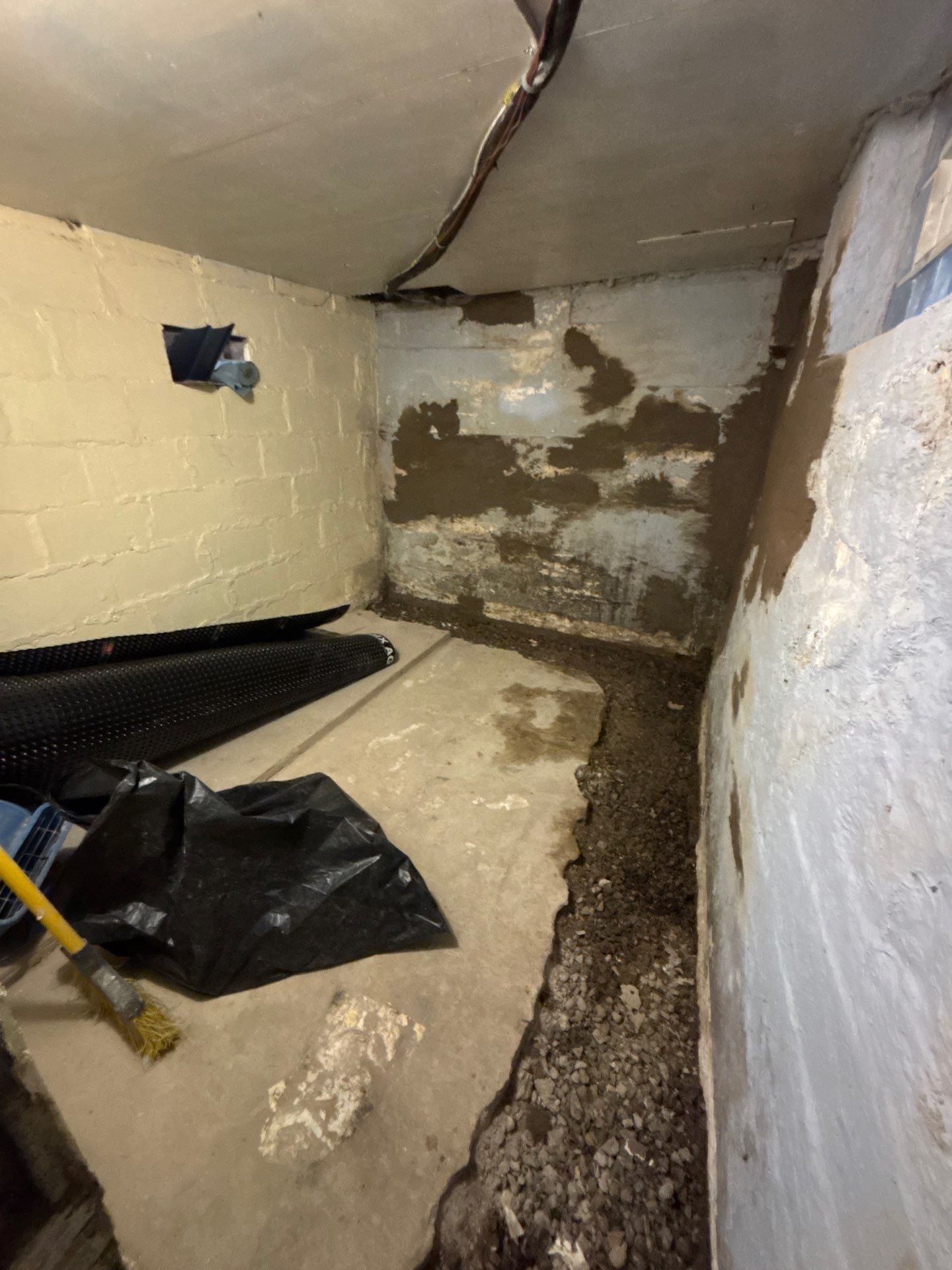 Retrofitting Drainage Board for Rachel by Waterproofing Northeast