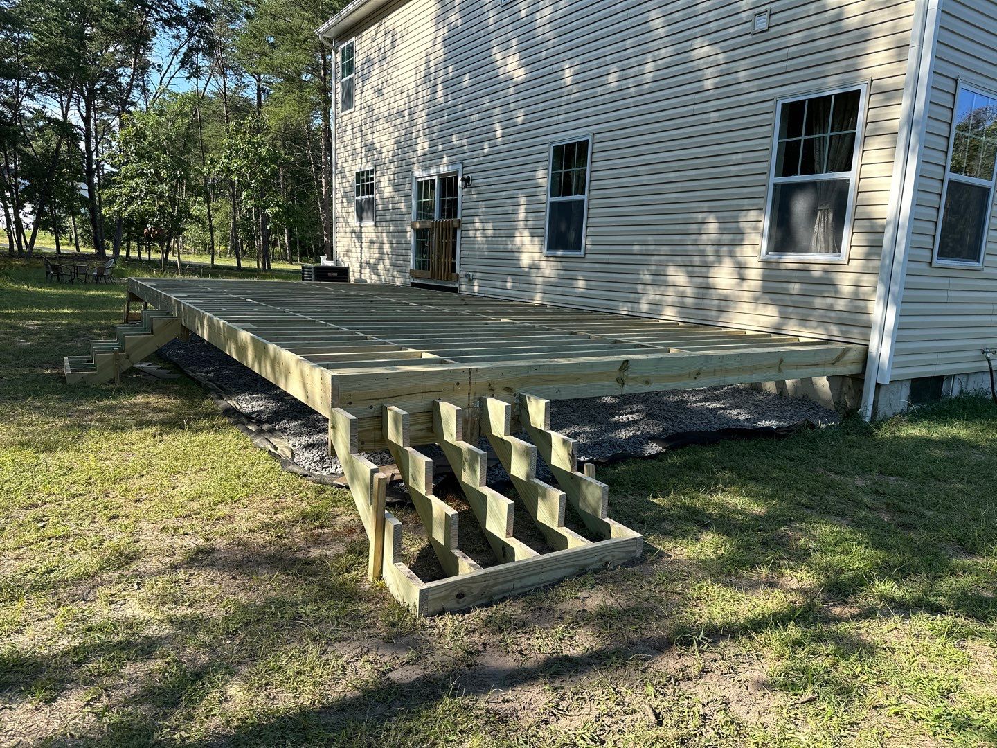 New Deck using Deckorators Venture - Color Sandbar by deck guardian
