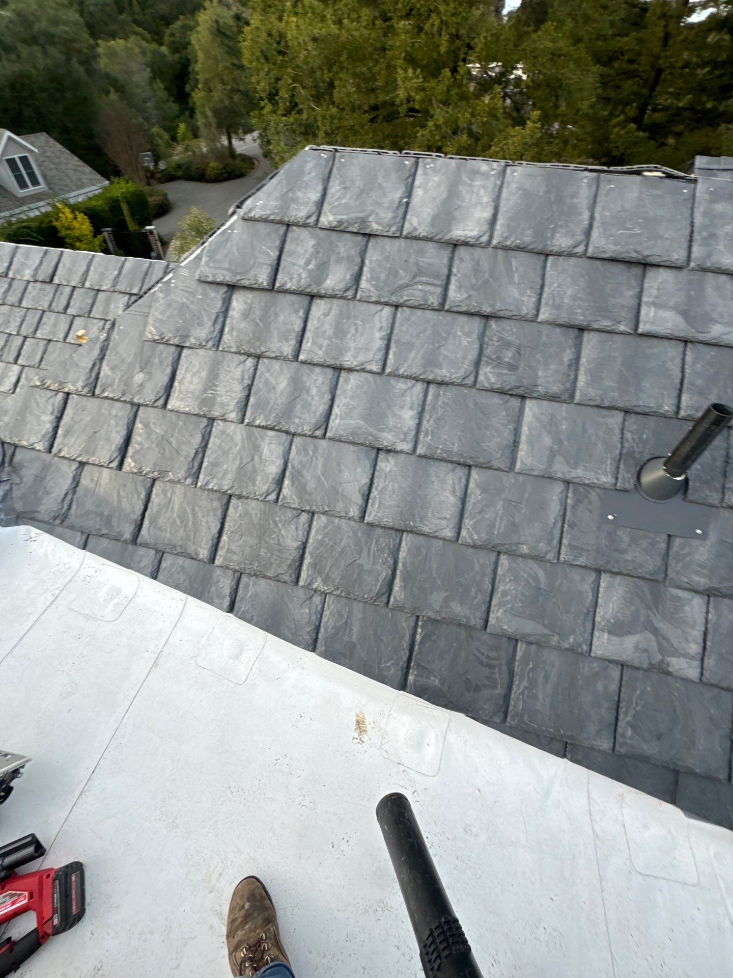 Residential Roofing Installation using Slate by Acker Roofing