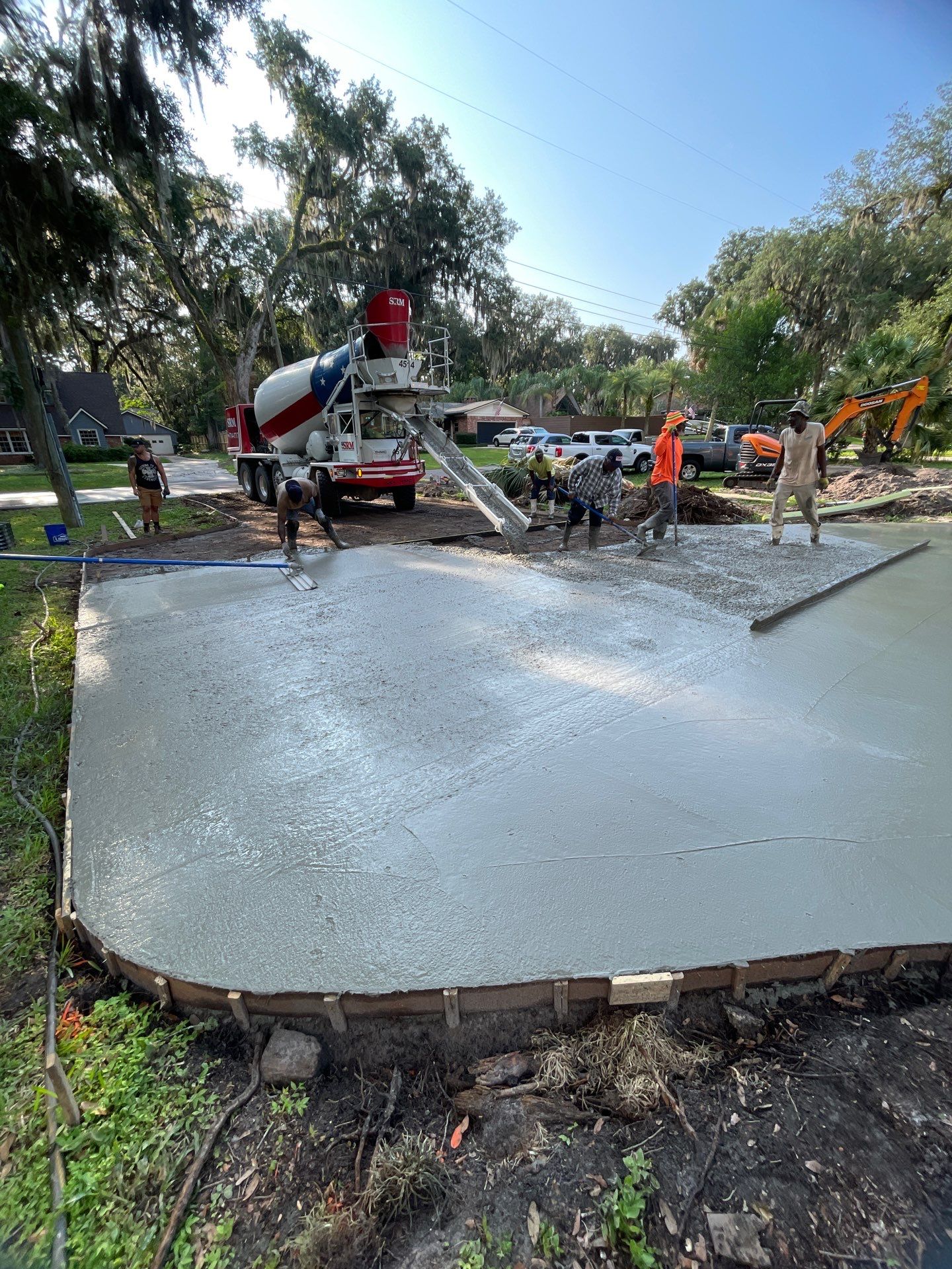 Concrete Driveway Replacement and Expansion in Orange Park by Burlington Concrete & Asphalt Inc
