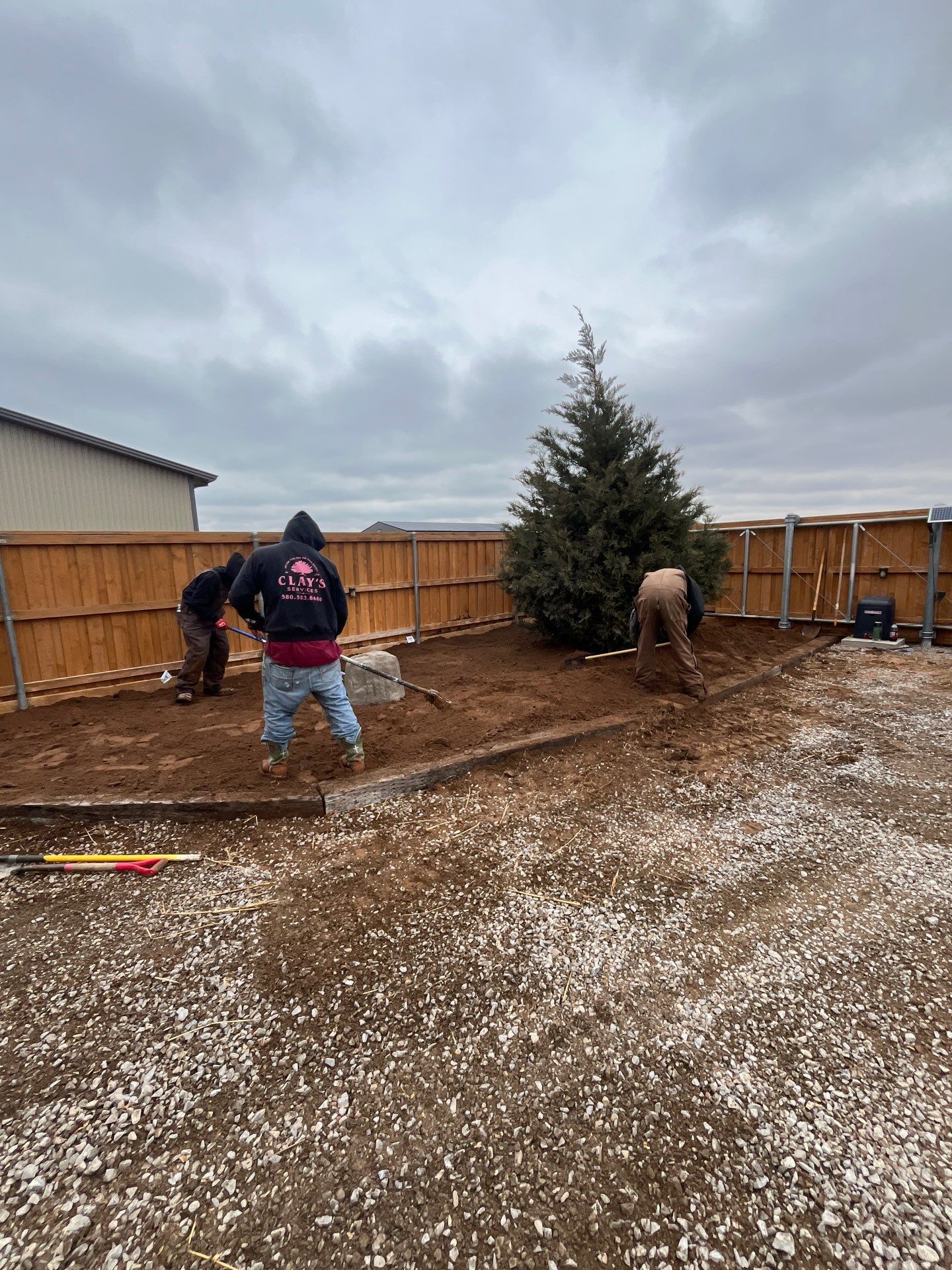 Landscape installation w/ irrigation and landscape lighting by Clays Services Inc