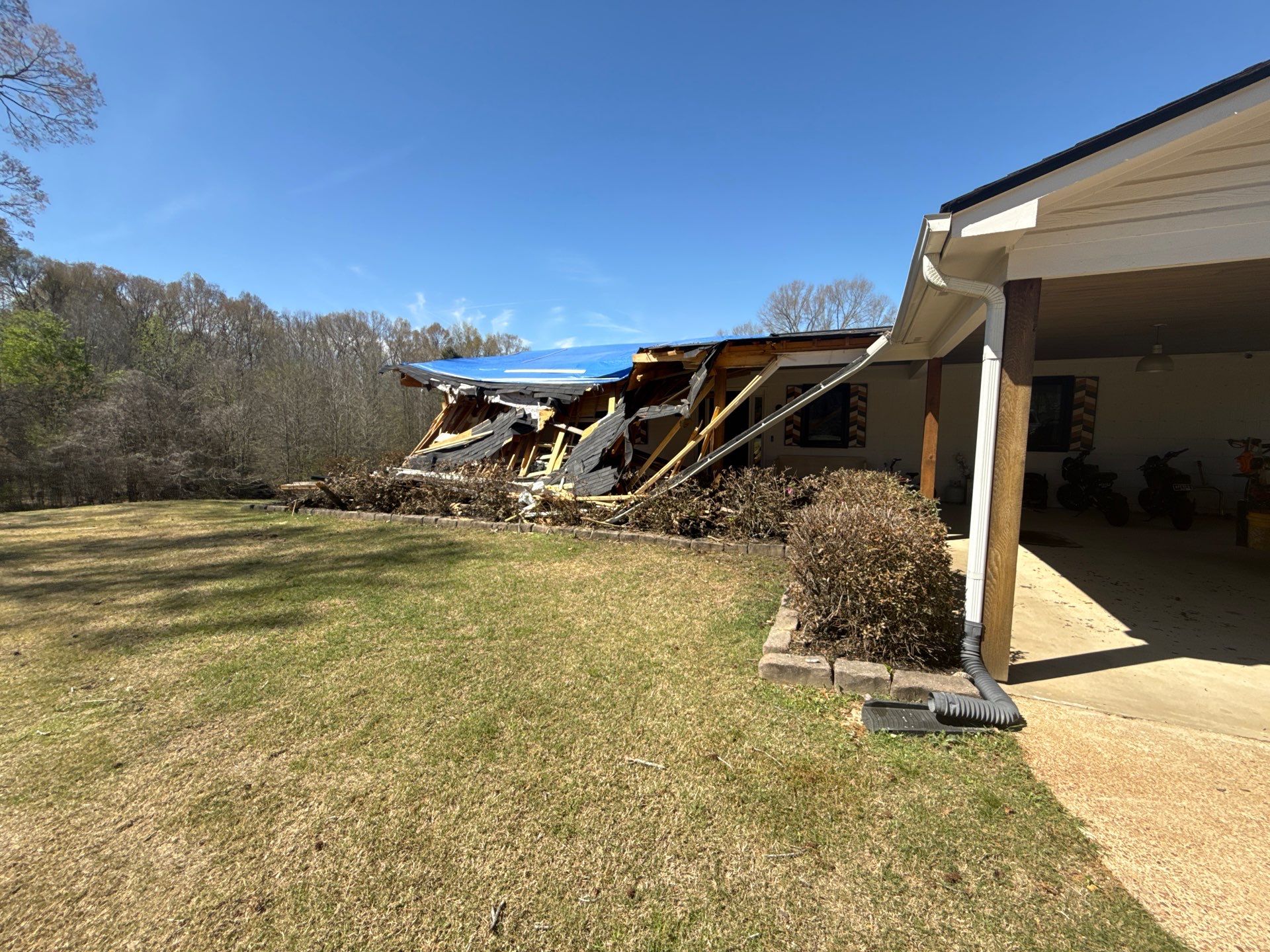 Structural Roof Restoration and Porch Repair in Hernando MS by Revival Roofing Services