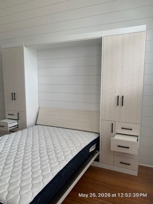 Murphy Bed with Wall Units and End Tables