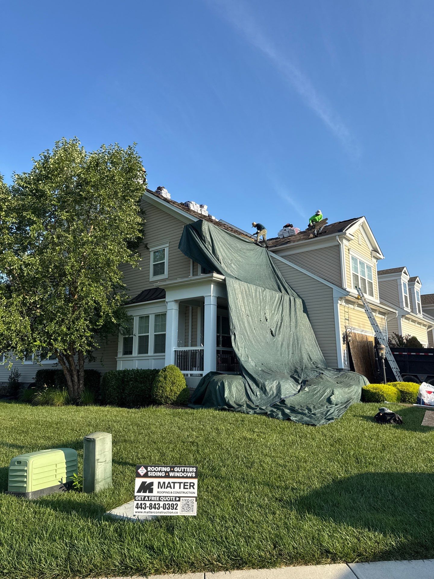 Residential Roofing Installation using GAF Timberline HDZ by Matter Roofing & Construction