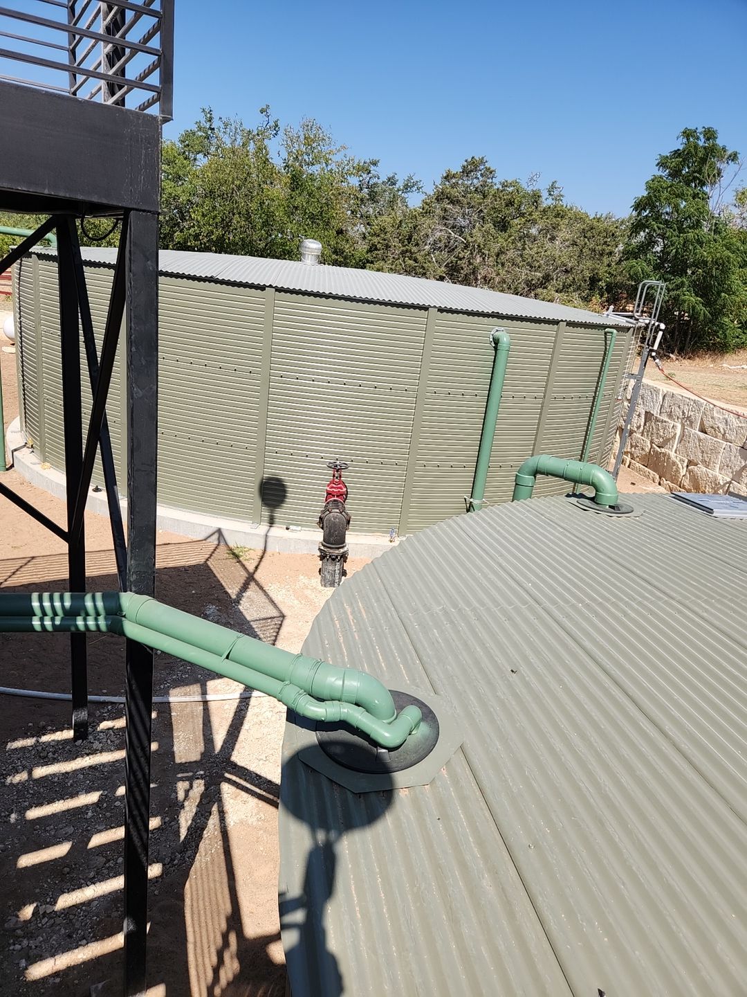 Commercial structure utilizing rainwater harvesting for all its water needs! by Hill Country Rain Water