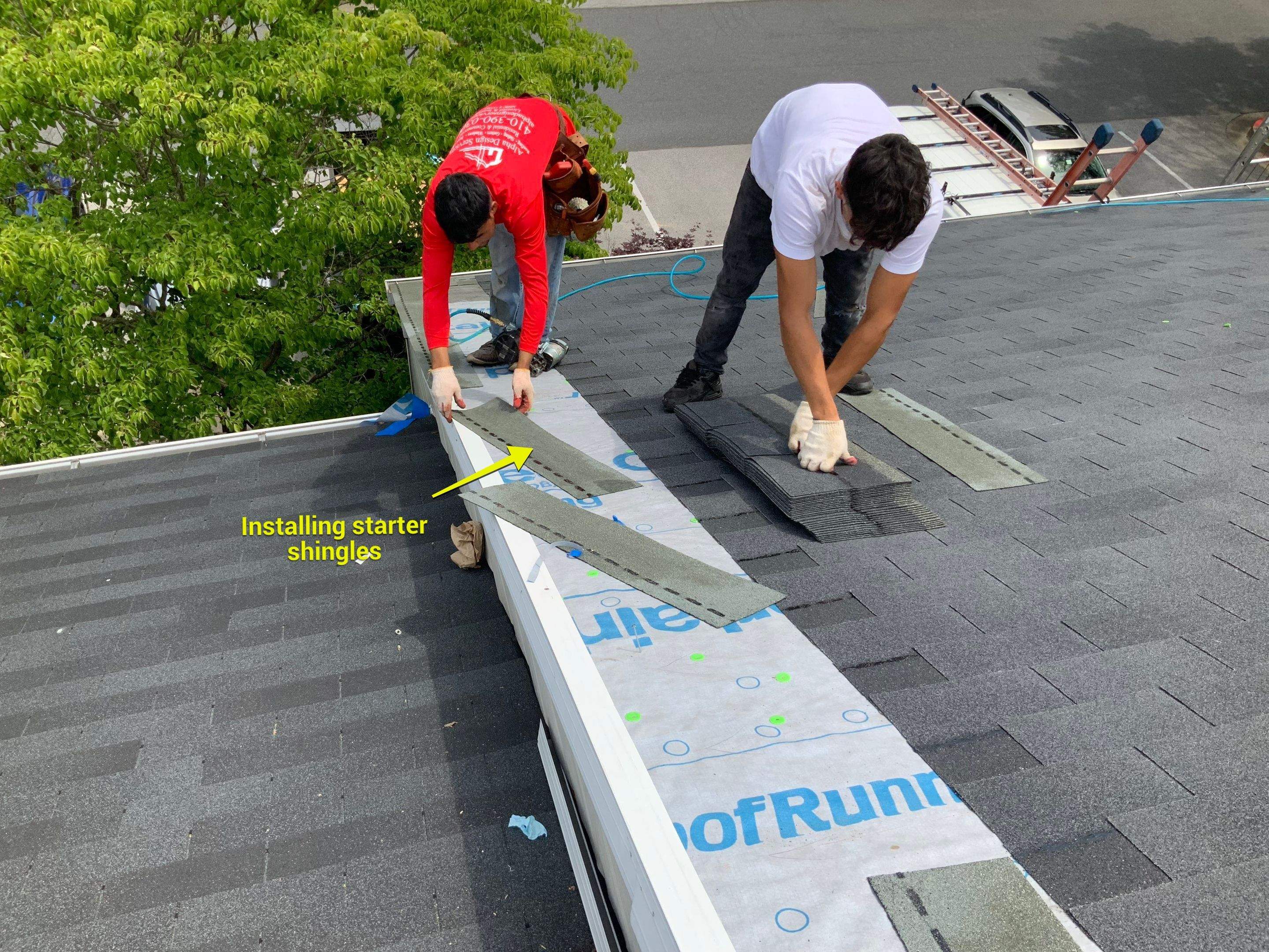 Residential Roofing Installation using XT-25 Color Moire Black by Alpha Design Services