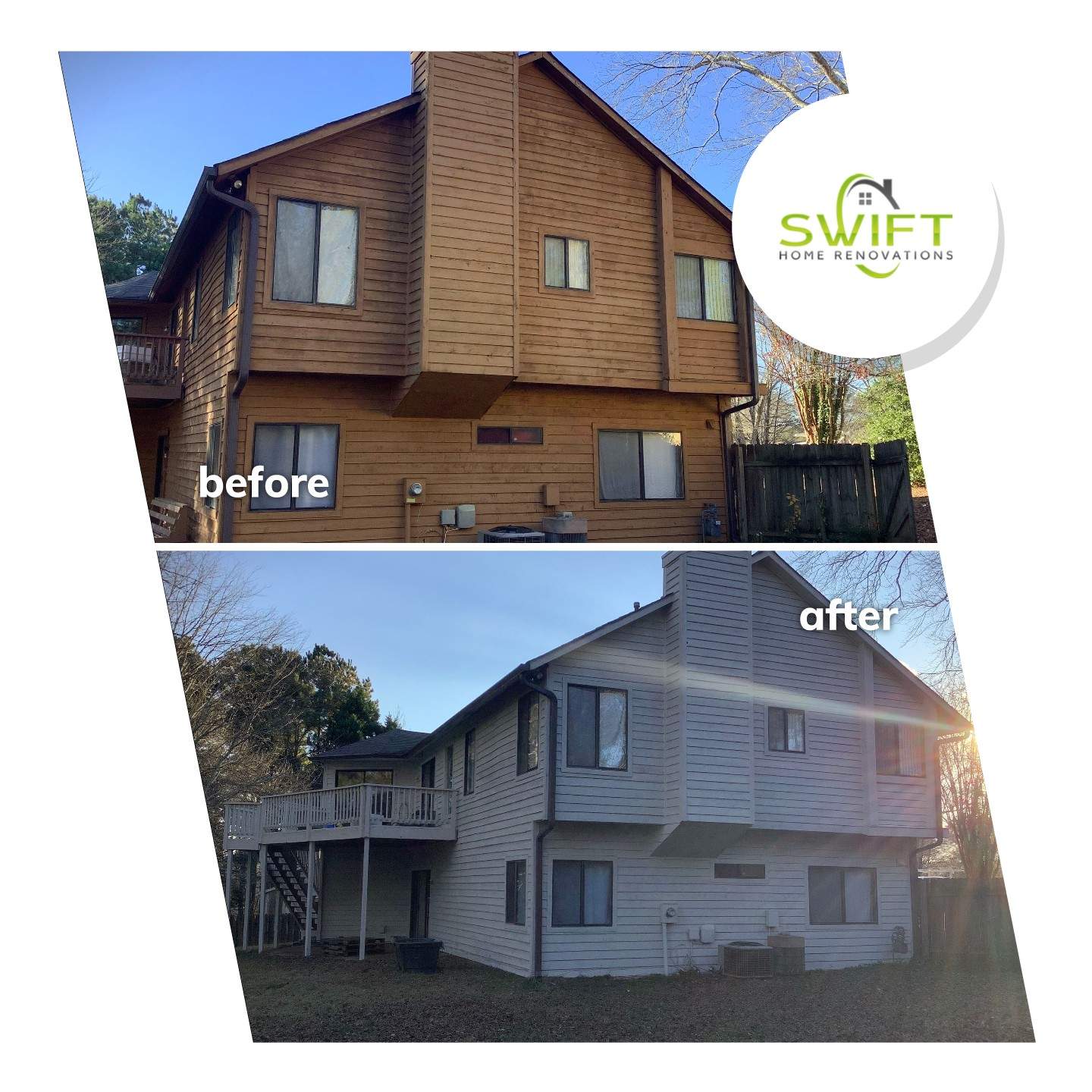 Full Exterior Siding Painting and Trim Update in Marietta by Swift Home Renovations