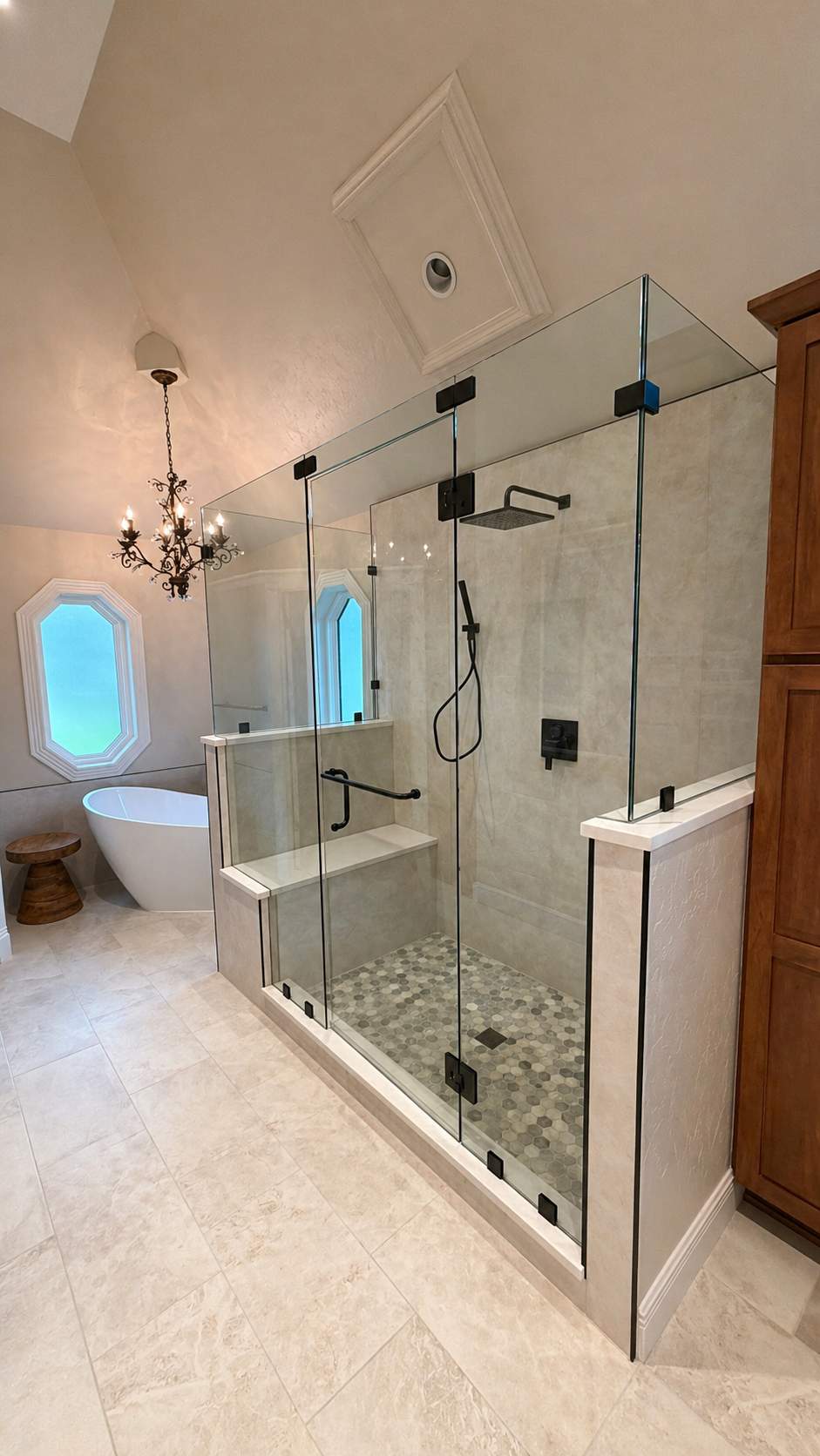 Inwood Master Bathroom Remodel | Modern Walk-In Shower & Custom Vanity Design by Legacy Bath and Kitchen