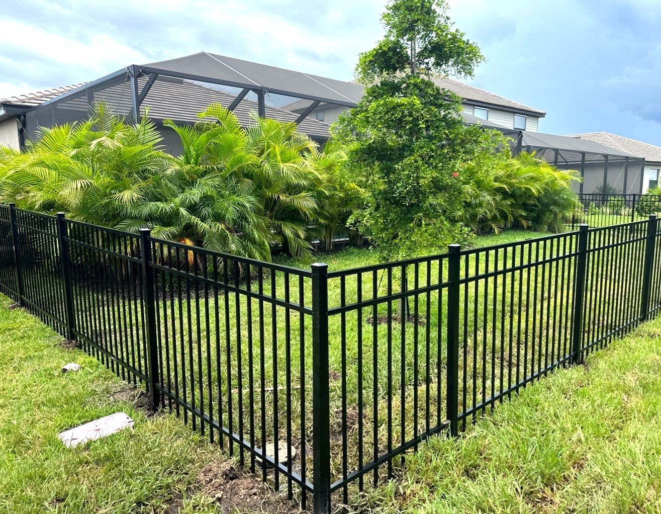 Aluminum Fence Installation using 3 Rail Aluminum Fence by Asap fence and gates, LLC