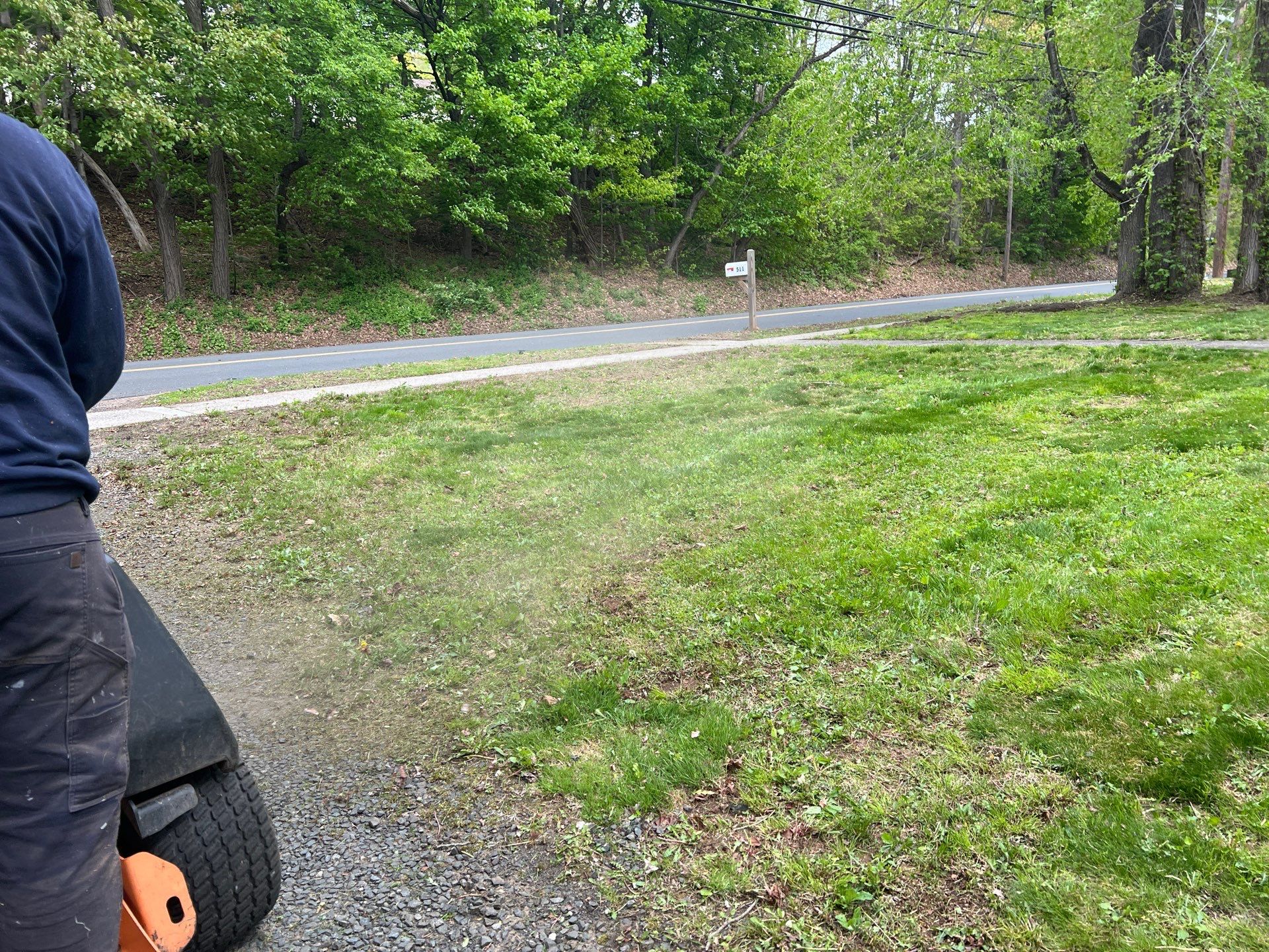 Lawn Care Visit at a Residential Property in Hamden, CT by Diamond Image LLC