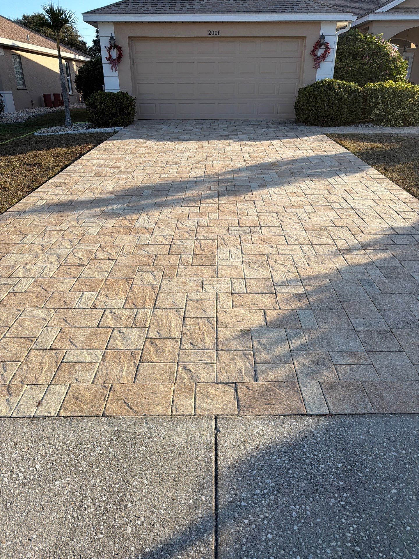 Driveway and Walkway Paver Sealing Project in Sun City Center by Supreme Paver Experts