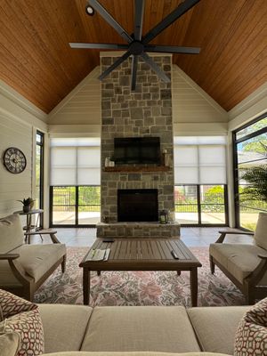 Custom Motorized Roller Shade Installation in Greenville
