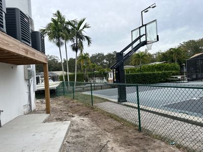 Chain-link Fence Installation using Chain-link Fence