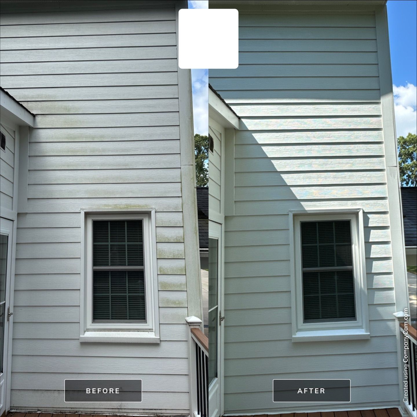 pressure washing company cleaning house siding to remove grime and dirt