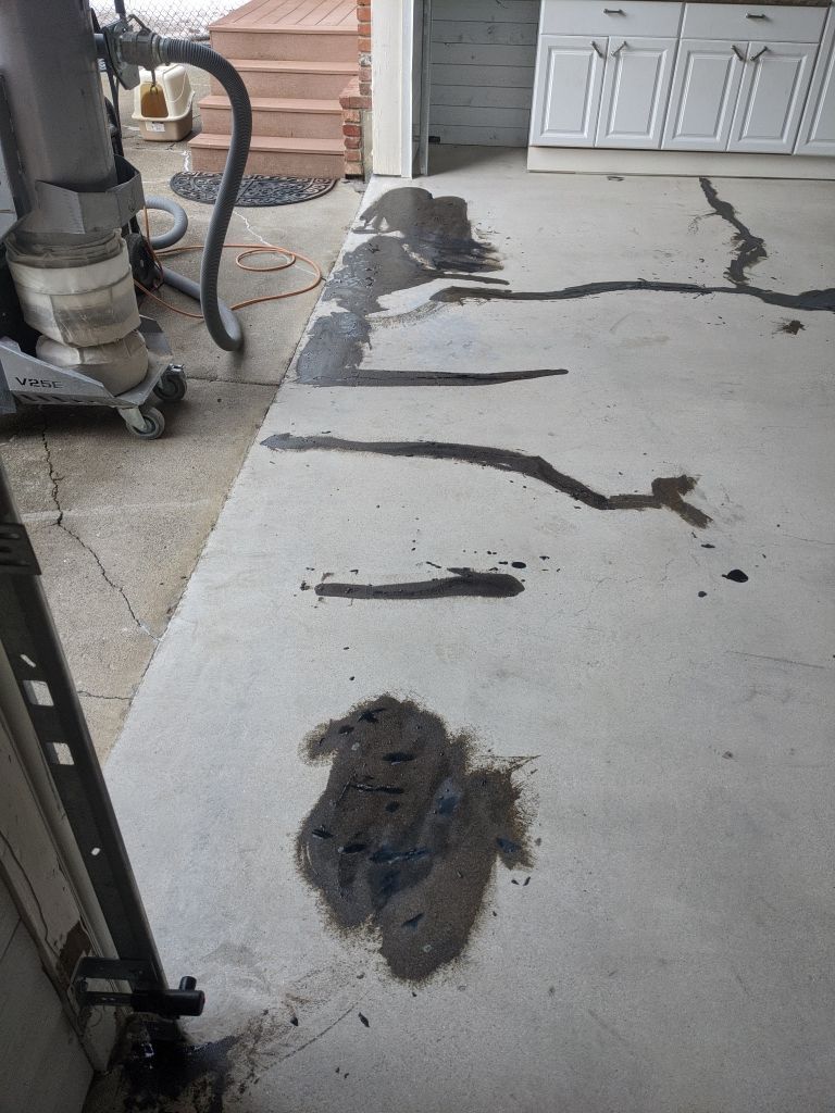 Garage Transformation using Slate Stone and the Penntek Evolution System by Croc Coatings, LLC