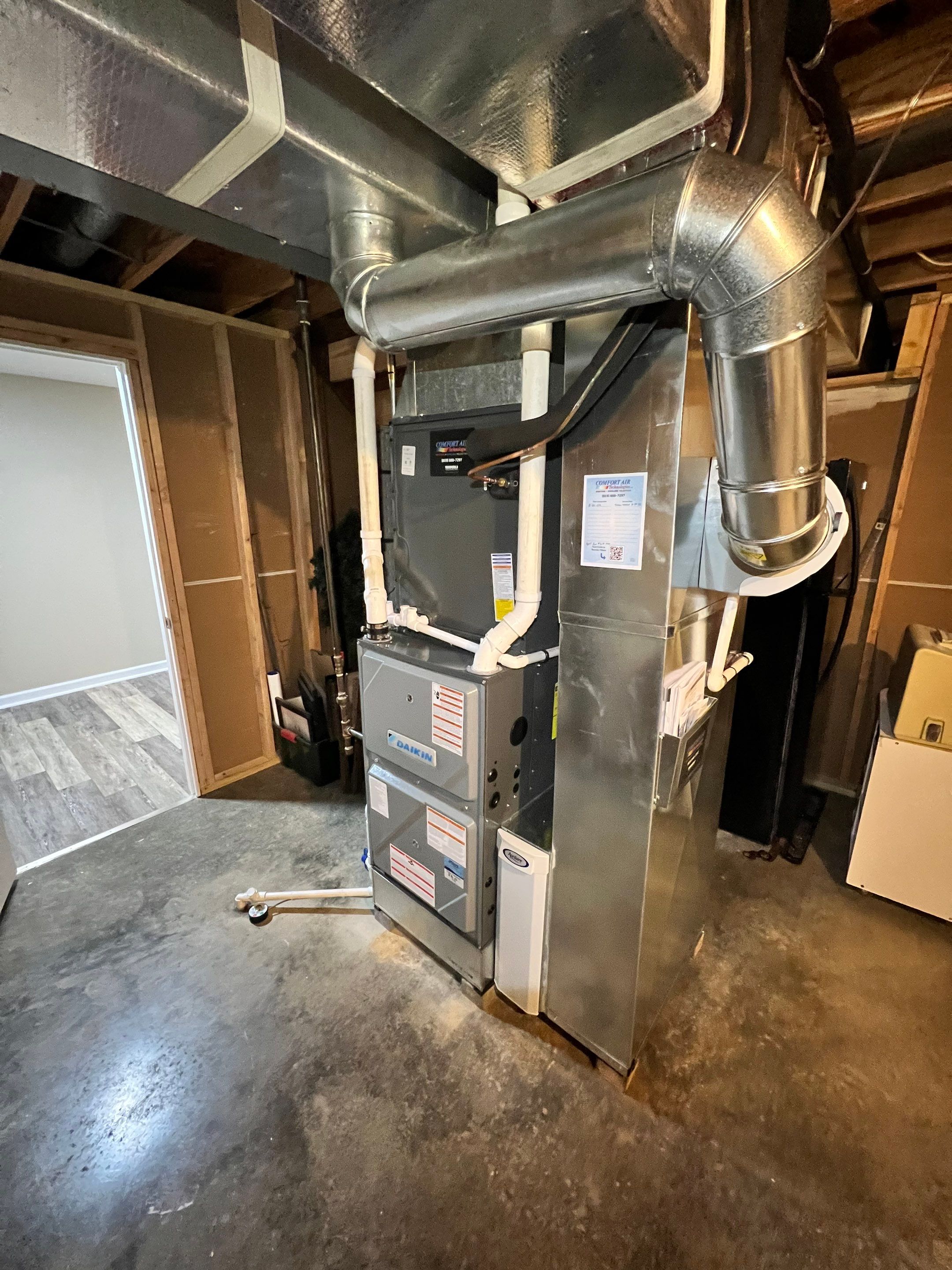 Daikin High Efficiency Furnace Installation by Comfort Air Technologies