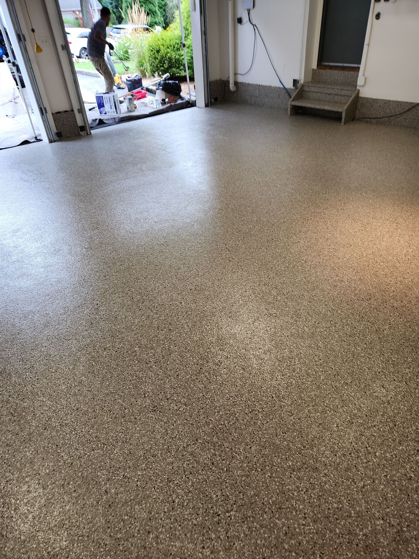 Garage Floor Coating and Crack Repair in Ramsey, New Jersey by Spectrum Painting, LLC