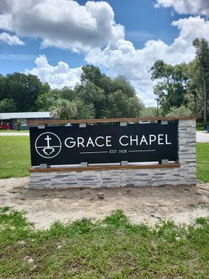 Monument Sign for Grace Chapel