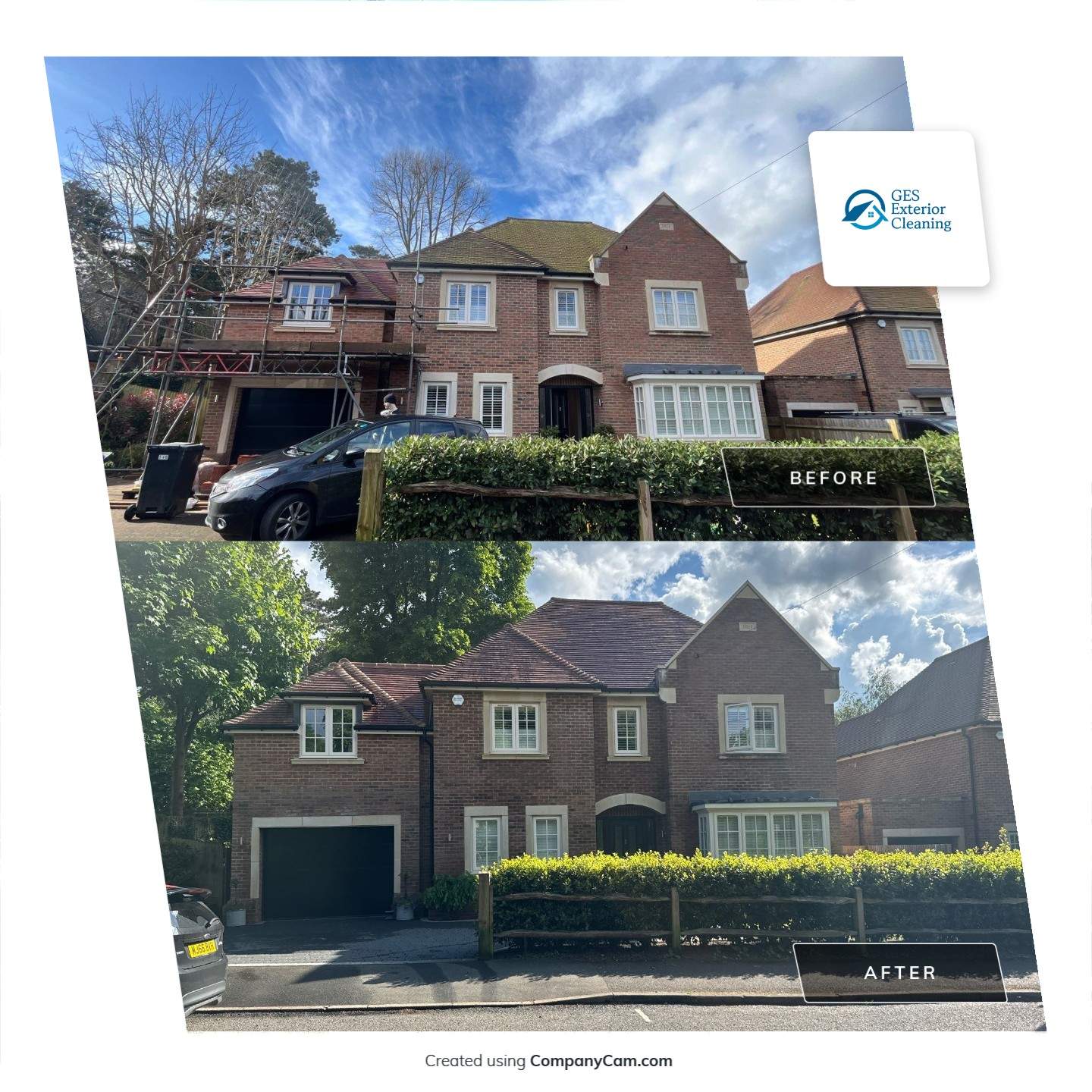 Roof Clean  - Moss Removal - Gutter Clean using Honda 15lpm Low Pressure Washing Machine by Ges Exterior Cleaning ltd