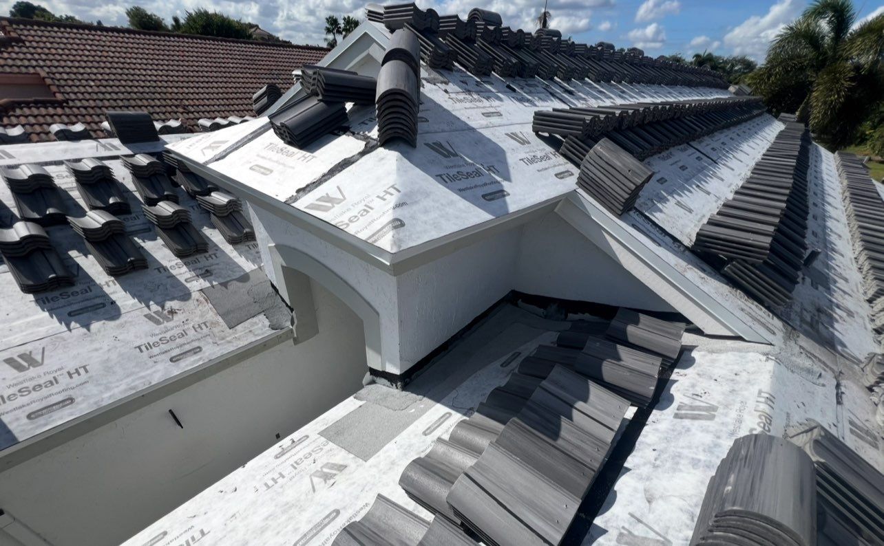 Residential Concrete Tile Roof Replacement and Fascia Repair in Boca Raton by Aastro Roofing