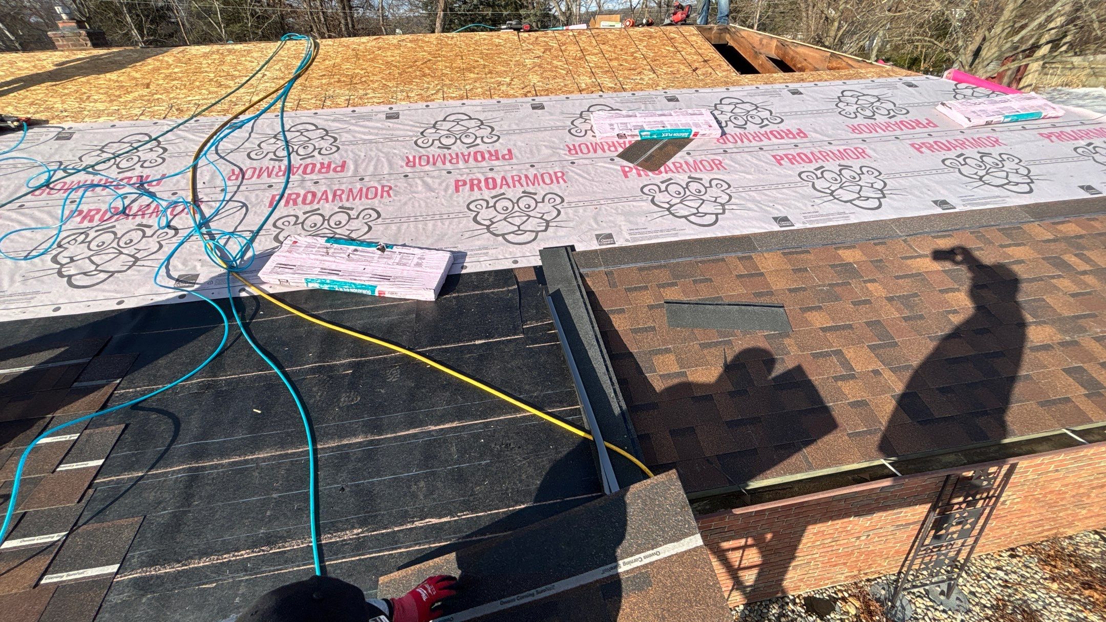 Roof Replacement using Owens Corning Brown Wood by 180 Contractors