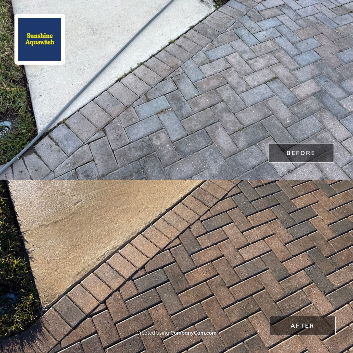 Paver Driveway Cleaning & Sidewalks in Trevesta Palmetto FL by Sunshine AquaWash