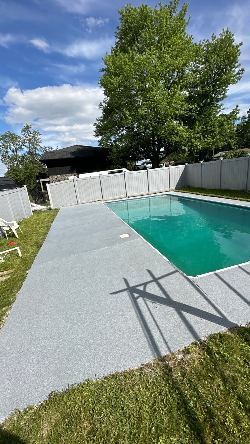 Twilight Pool Deck Project in McDonald by Floors in a Day, Inc