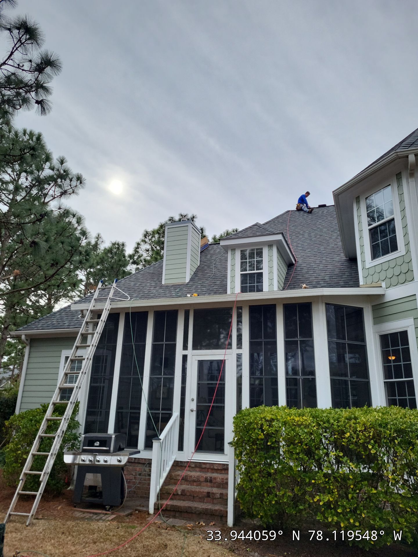 Storm Damage Insurance Claim Roof Replacement in Southport, NC Using CertainTeed by RGR Construction and Roofing, LLC