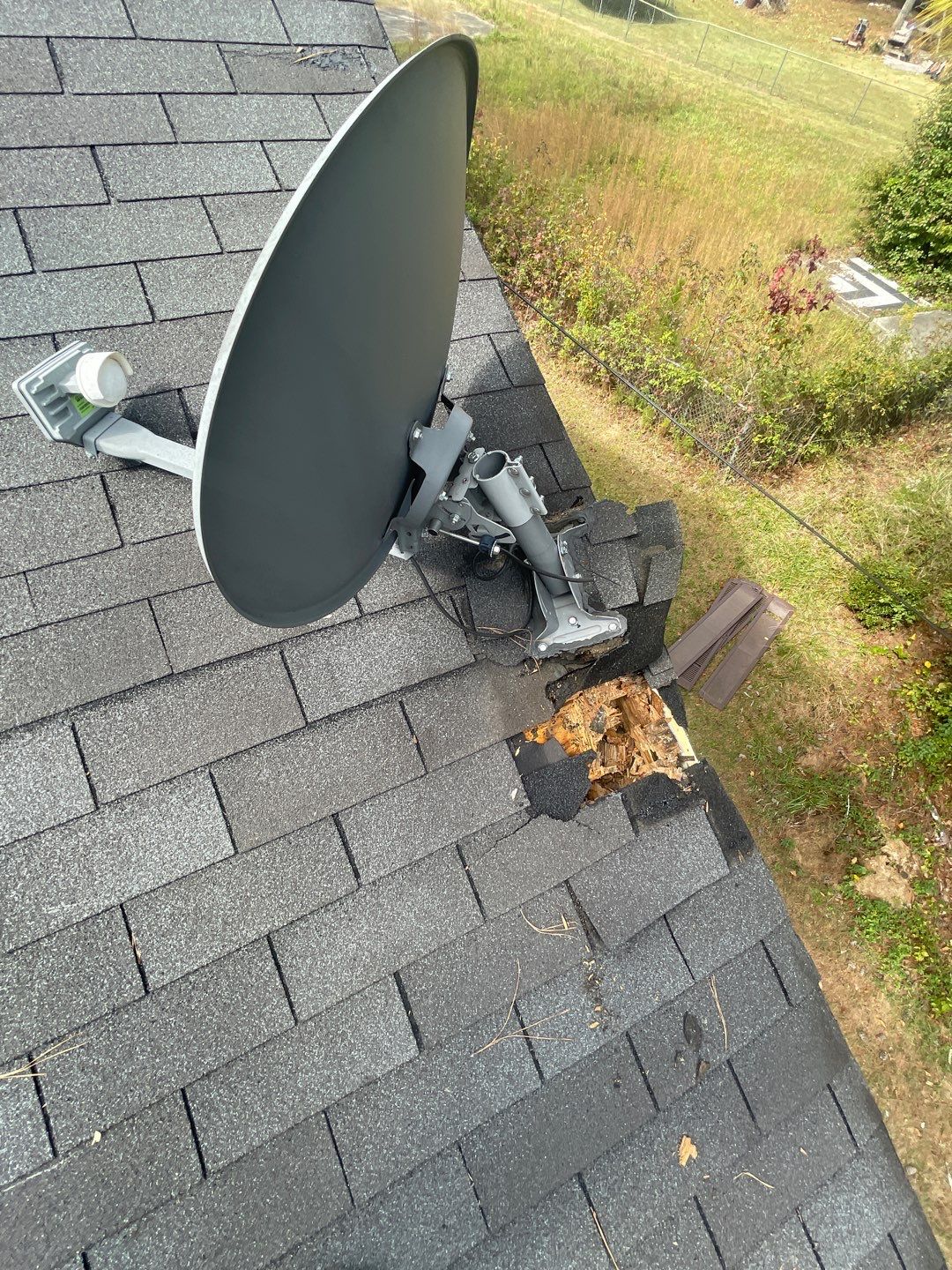 Think twice before installing a satellite dish!  by Georgia Roof Advisors
