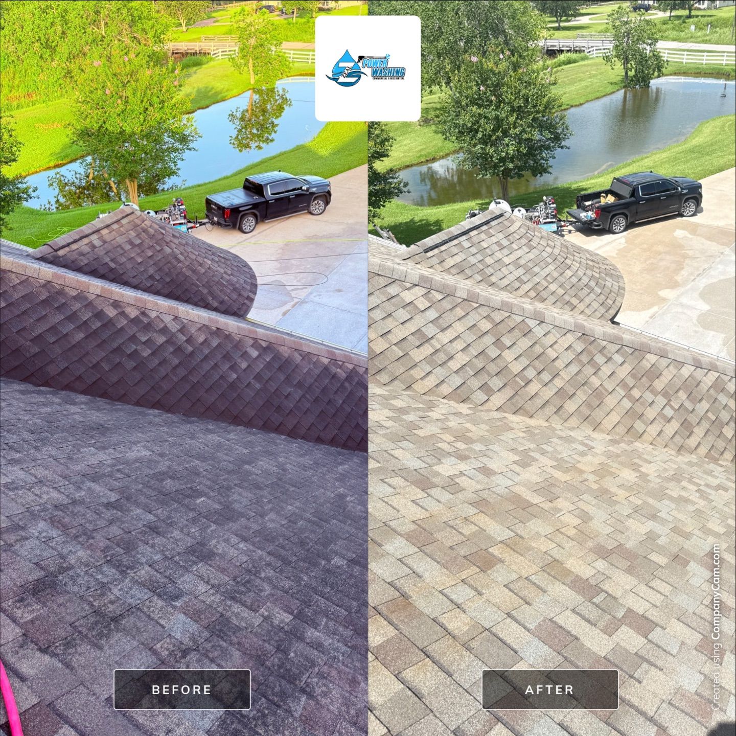 Complete Roof Cleaning and Exterior House Wash in Friendswood by Zeal Power Washing