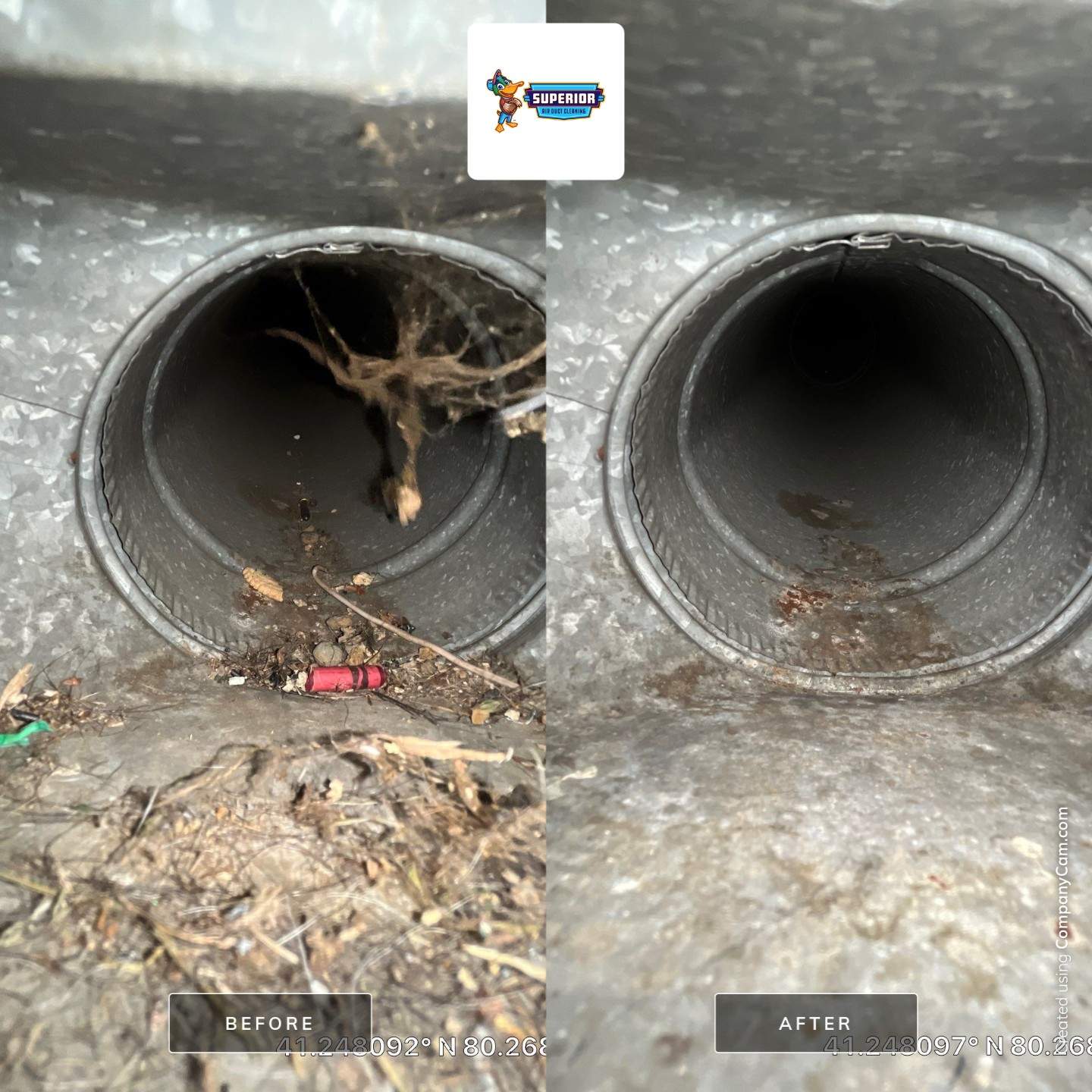 Air Duct Cleaning With a Vacuum Truck in Mercer, PA. by Superior Air Duct Cleaning