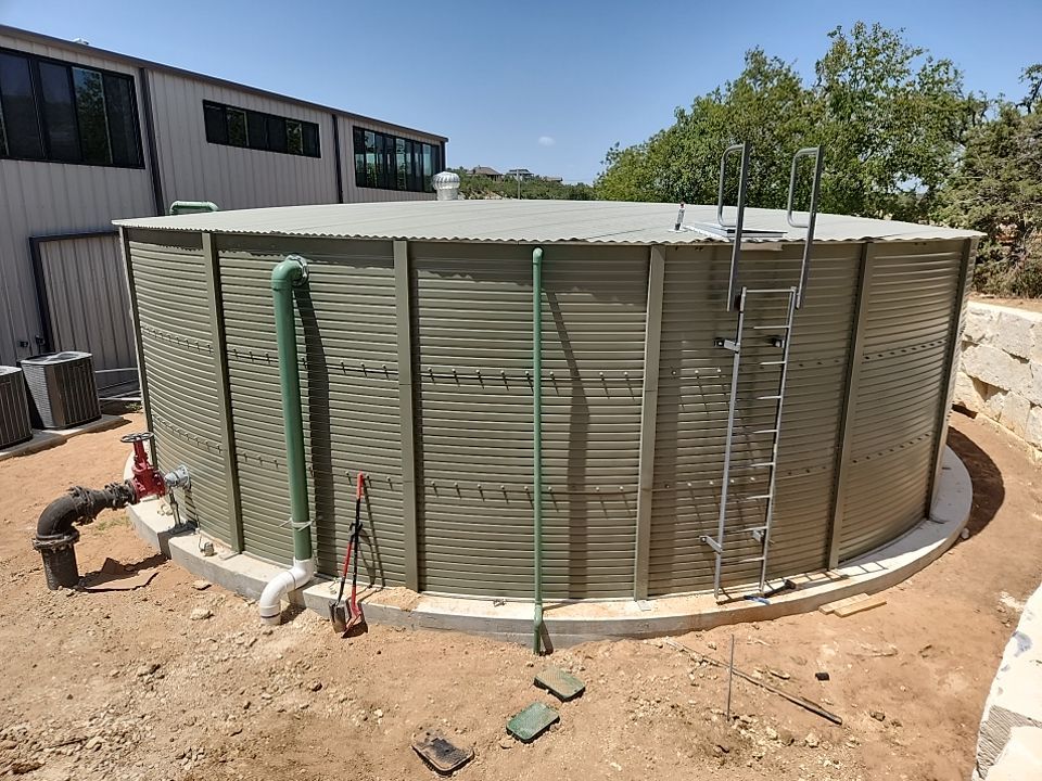 Commercial structure utilizing rainwater harvesting for all its water needs! by Hill Country Rain Water