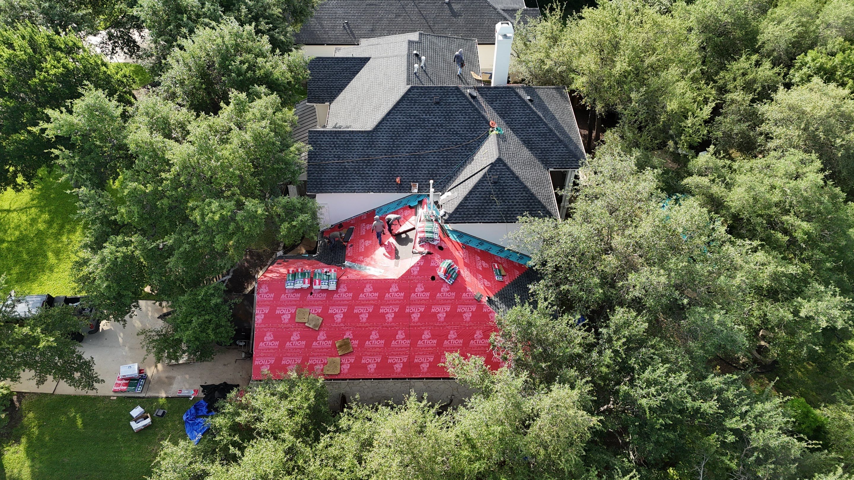 Residential Roof Replacement using GAF - UHDZ - Charcoal by Action Exteriors Austin