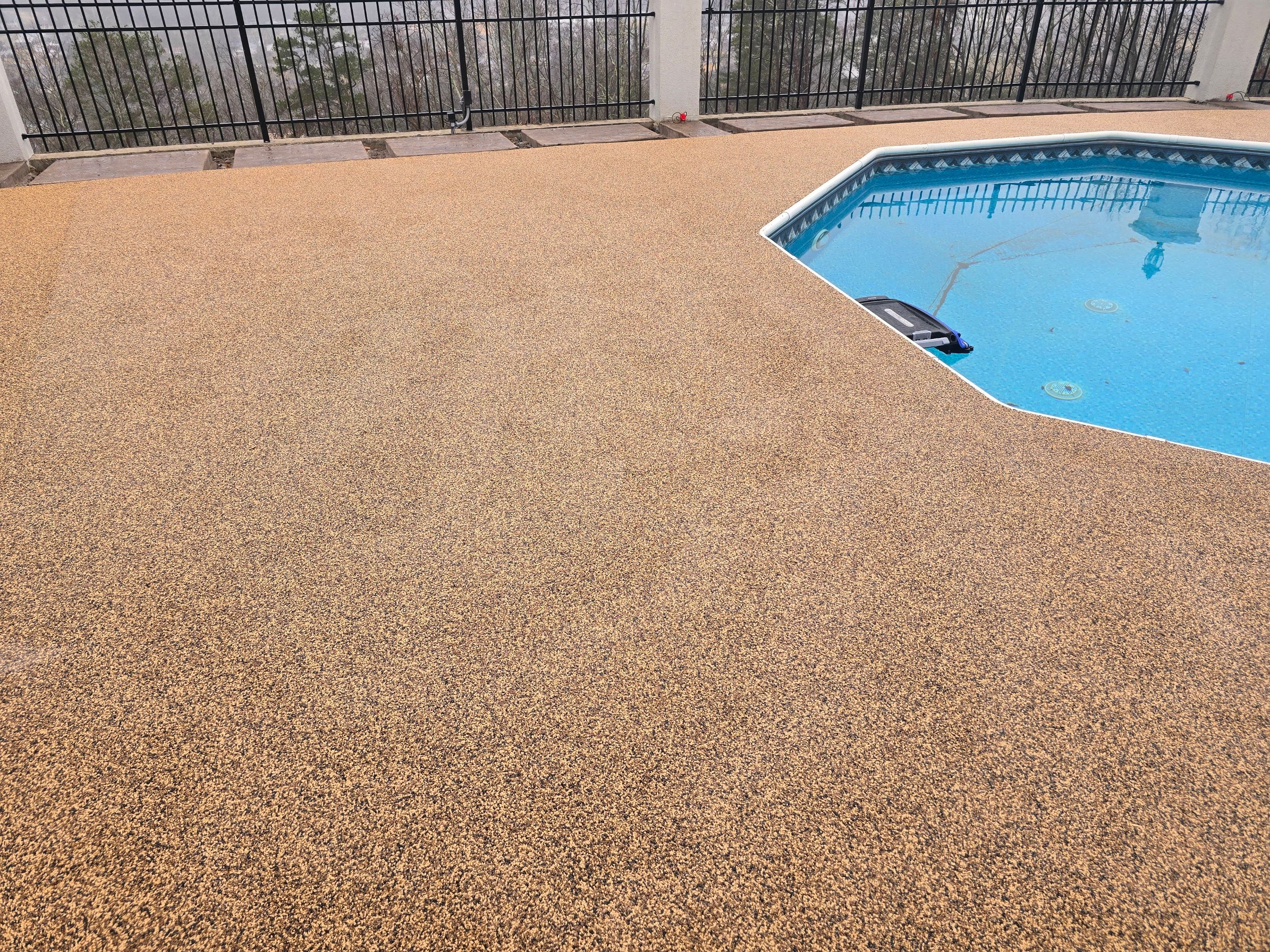 Pool Deck Using Brownstone by Elite Floor Solutions