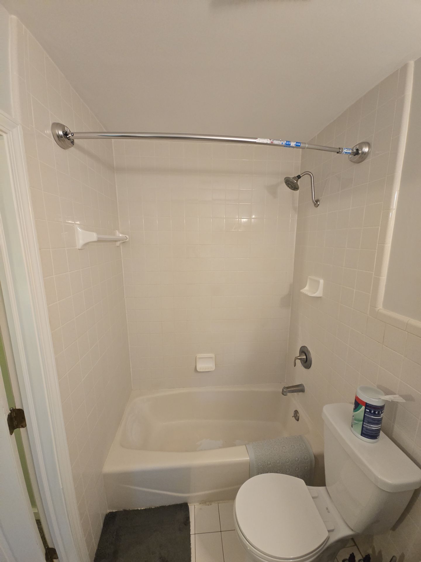 Tub-to-Shower Conversion in Traverse City Featuring Marble Pattern Wall Panels by Rainbow Seamless Systems