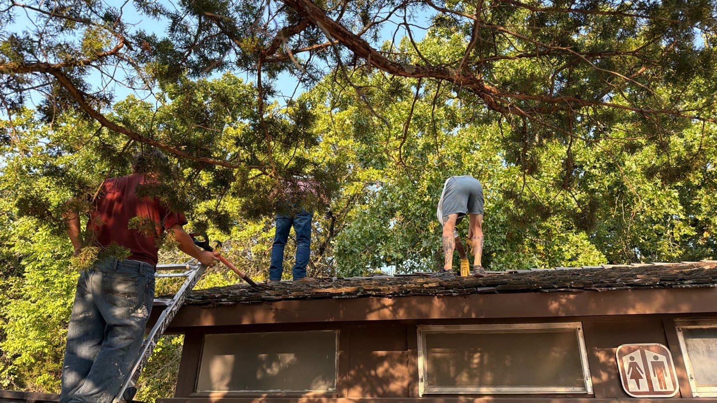 Metal Roof Replacement for Public Park Facility in Sulphur by BANA Roofing and Solar Supply