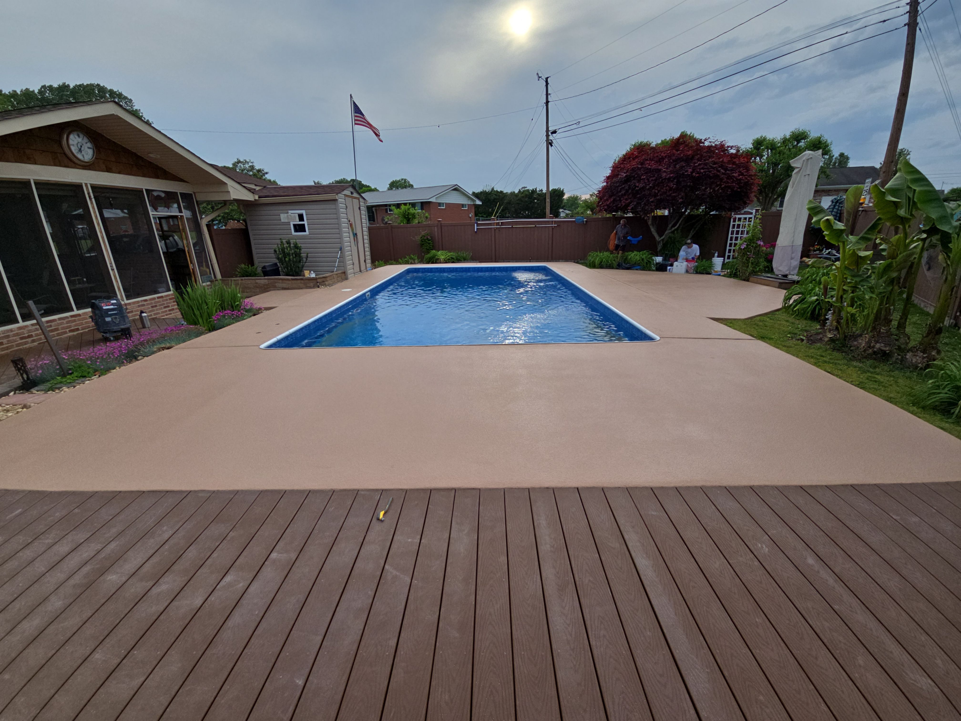 Beautiful Pool Deck in Rossville, GA by Elite Floor Solutions