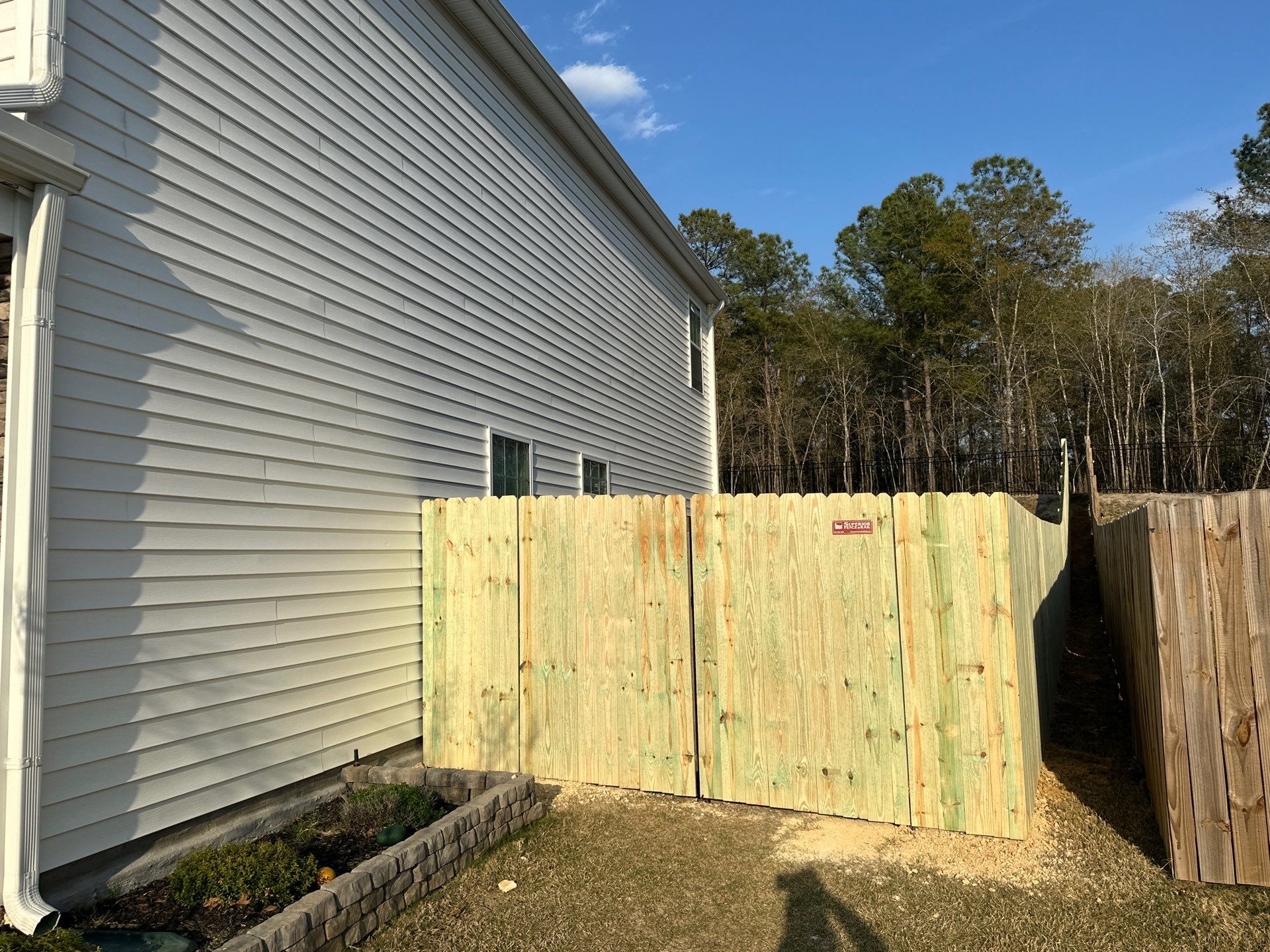 Wood Privacy Fence Installation in Carthage, NC by Superior Fence and Rail