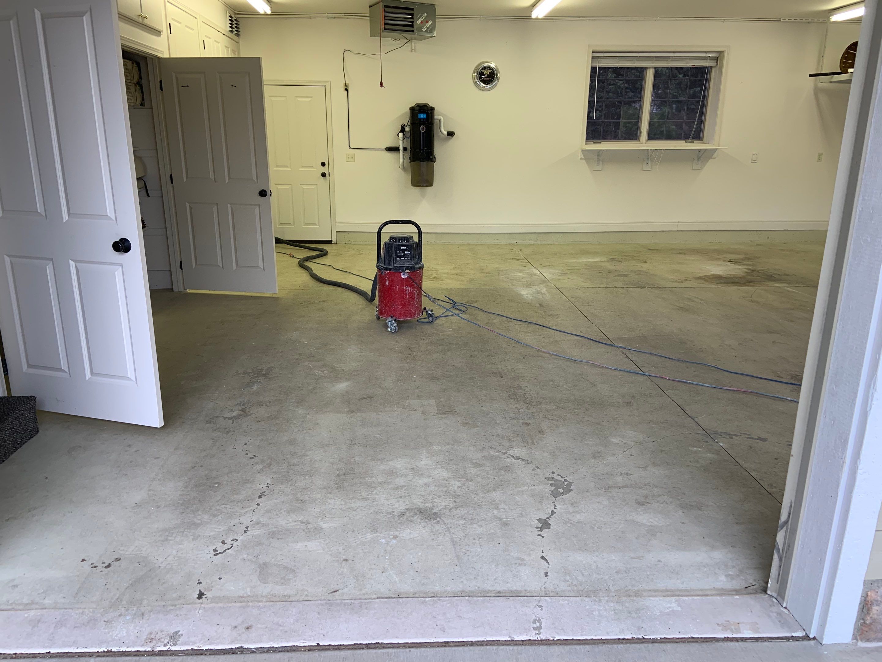 Garage Transformation using Driftwood Colorway by Croc Coatings, LLC