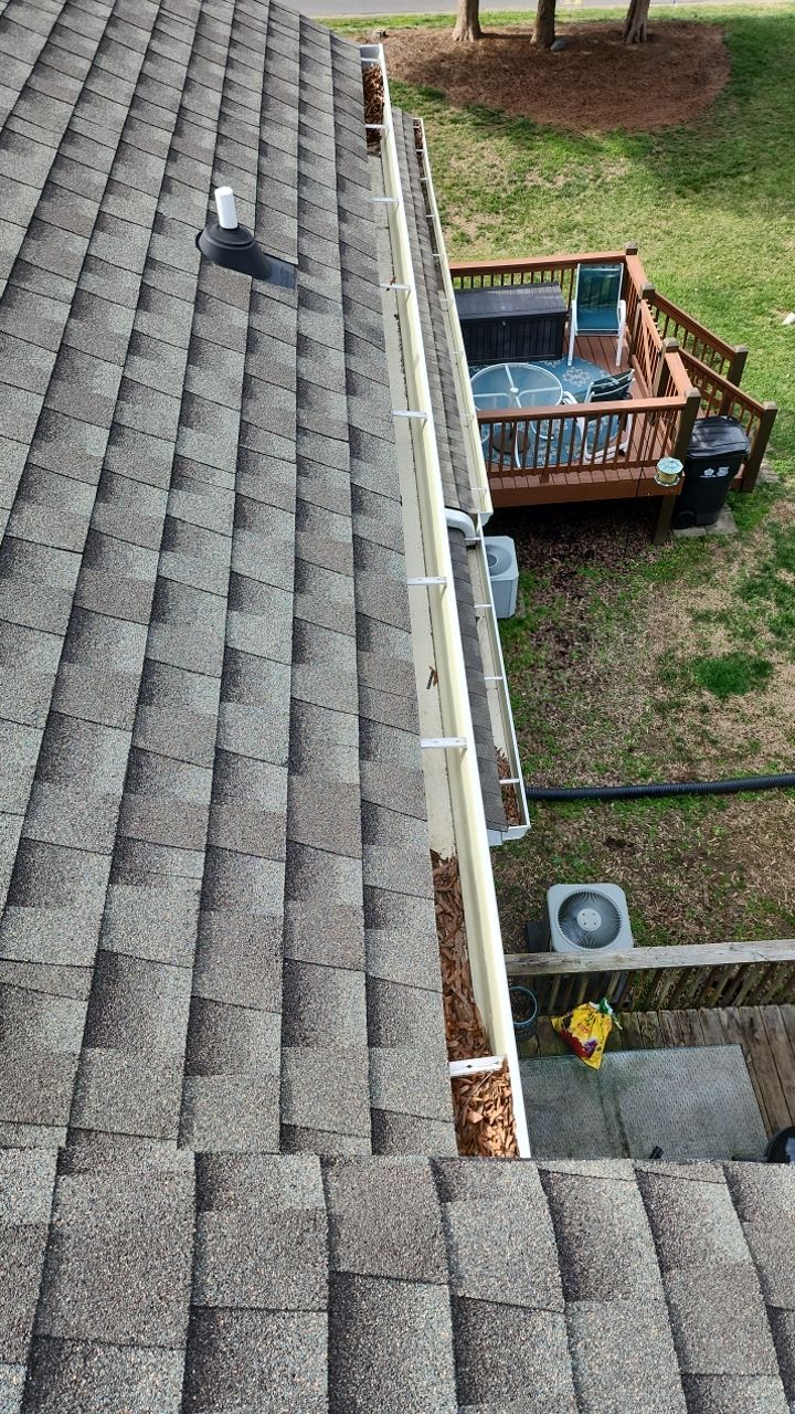 Gutter Cleaning using water by Power Wash Masters LLC