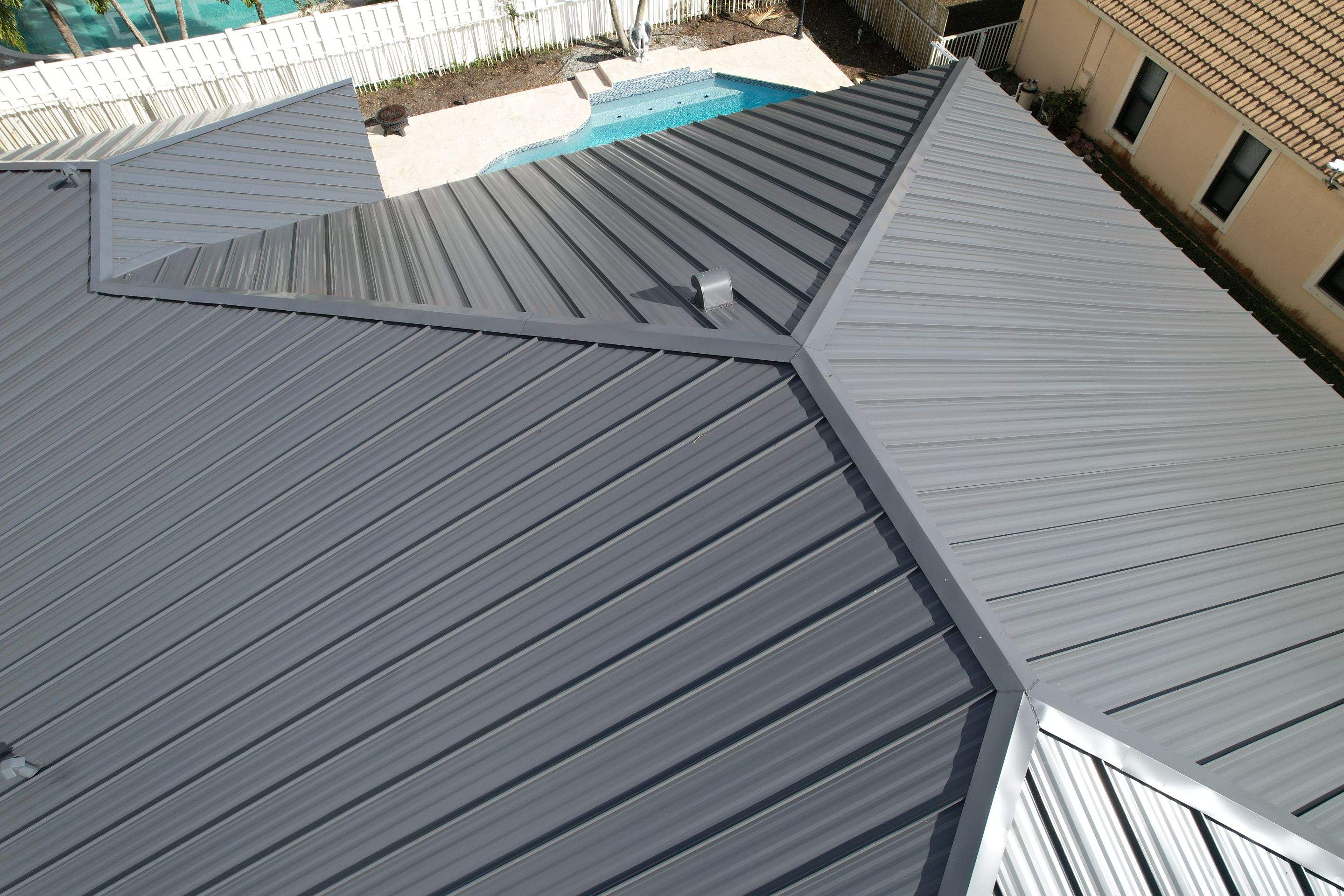 Metal  Roof using Metal Alliance Charcoal Gray by Roofing Recovery