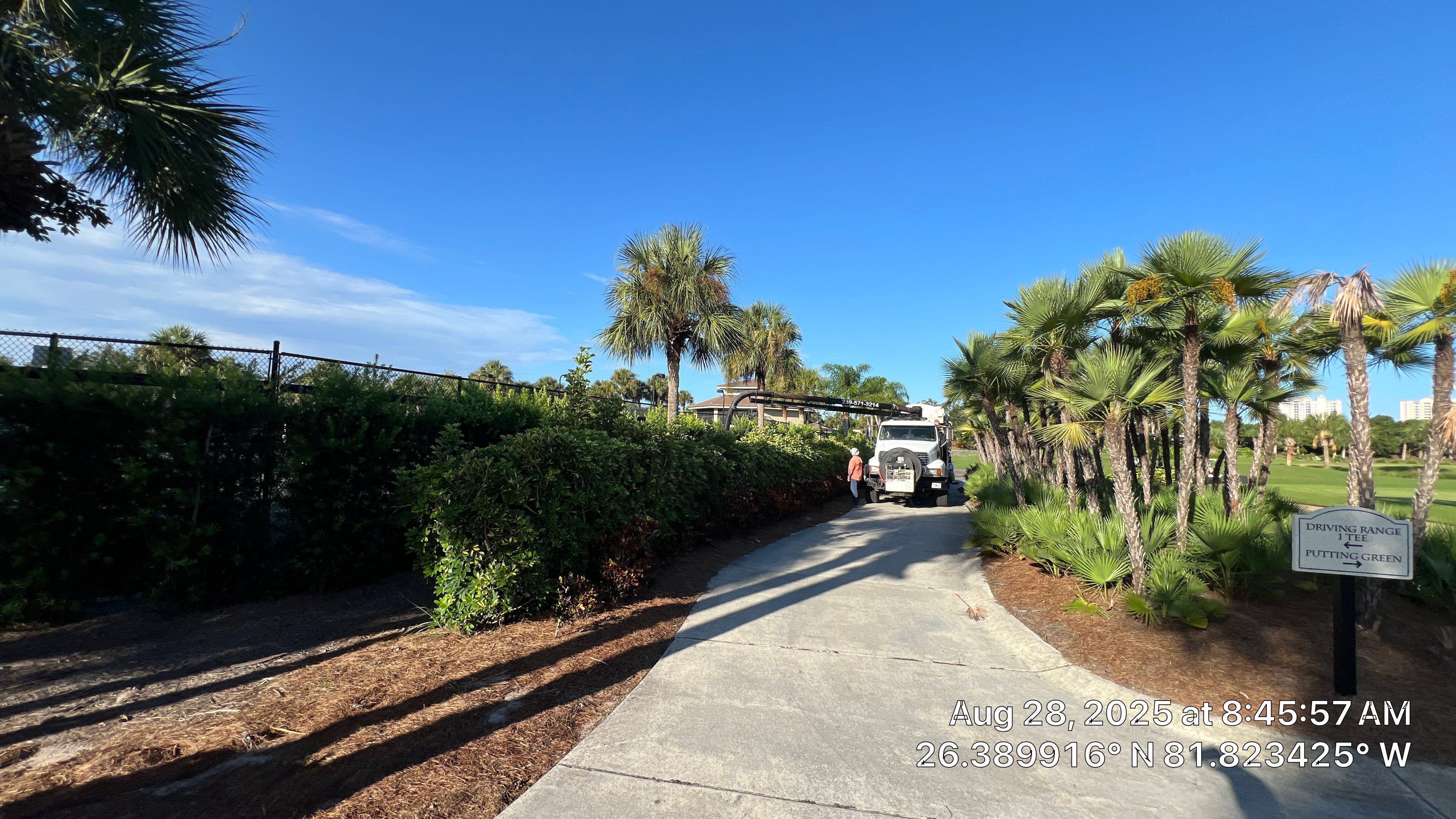 Pelican Landing Tennis Court Catch Basin Cleaning by Don Mar, Inc. Storm Water Solutions