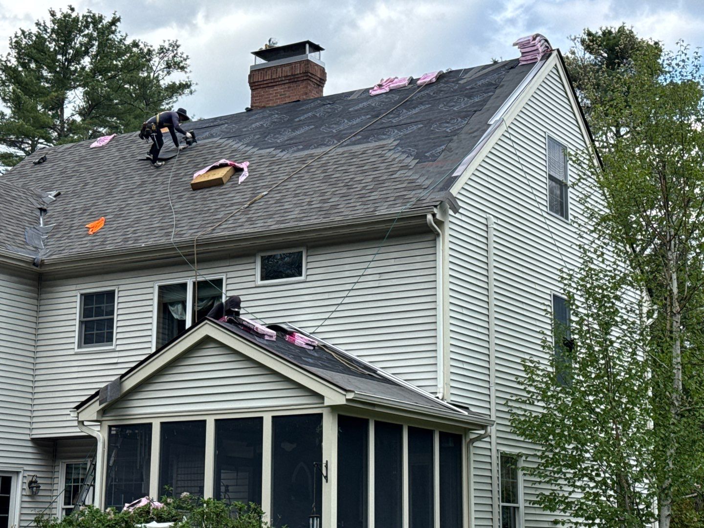 Veterans Helping Veterans – Full Roof Transformation with Owens Corning Driftwood! by Sensible Home Solutions