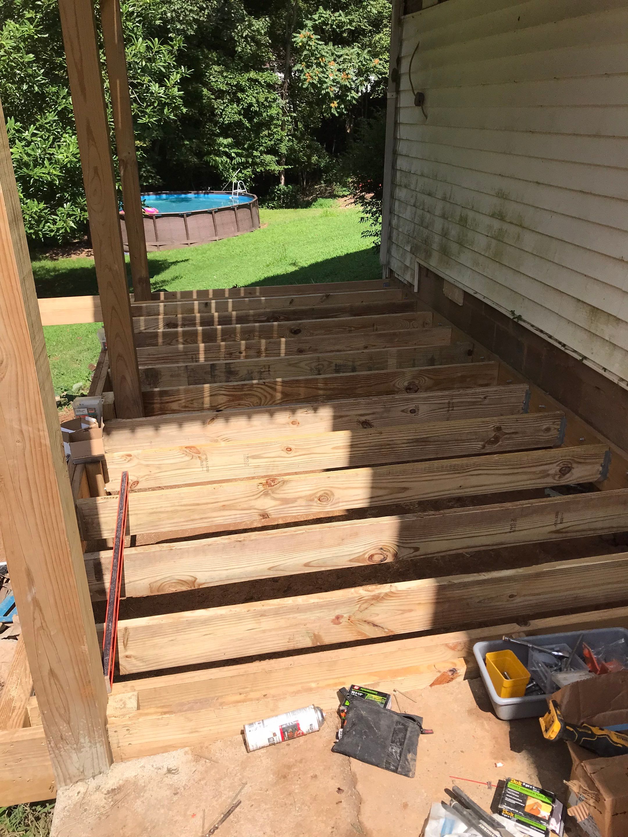 Deck Installation using Pressure Treated Lumber by Secure Construction Company Inc