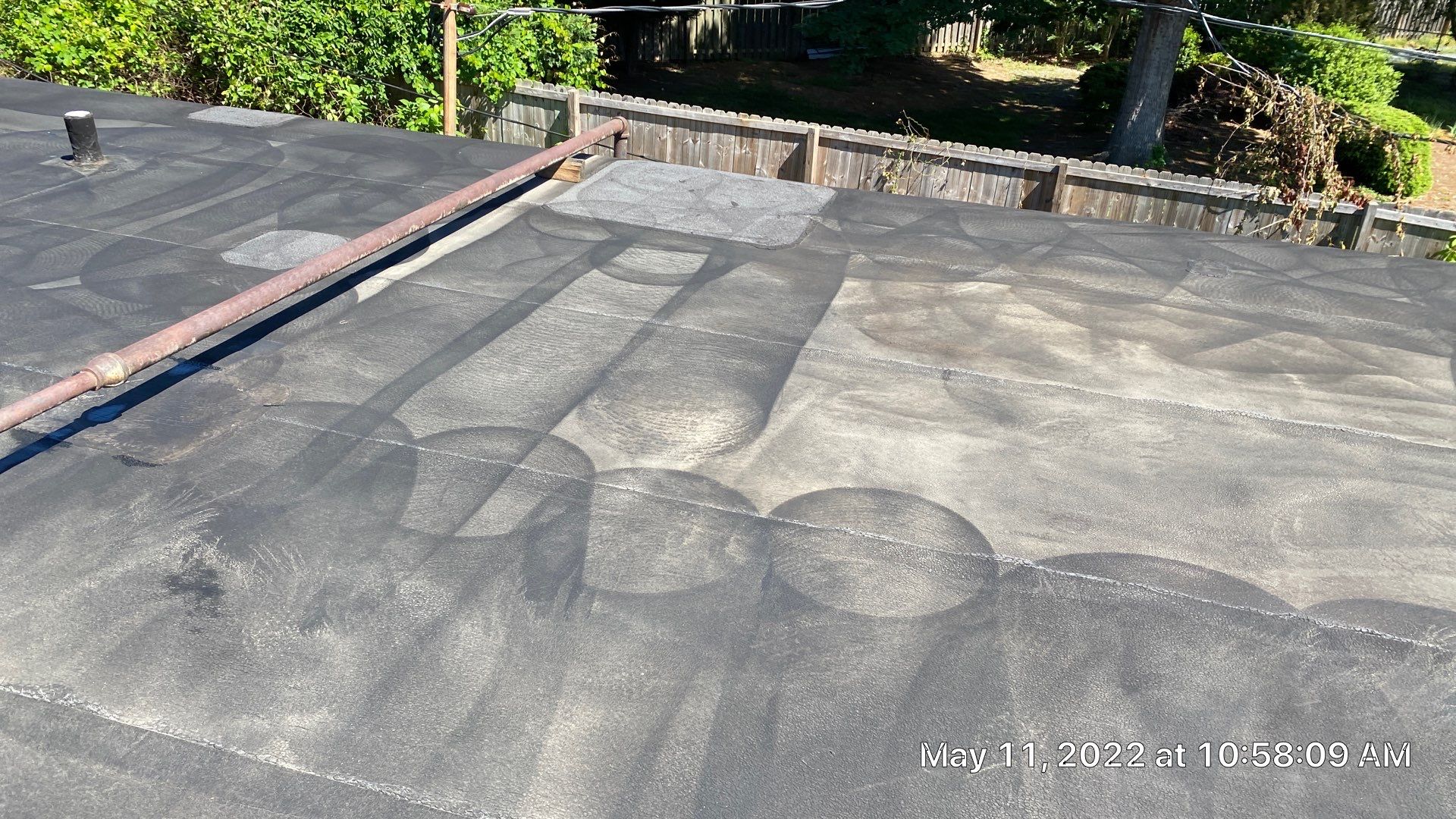 Commercial Roof Coating using Fiberseal basecoat and Silicon Topcoat by Just In Time Roofing and Restoration