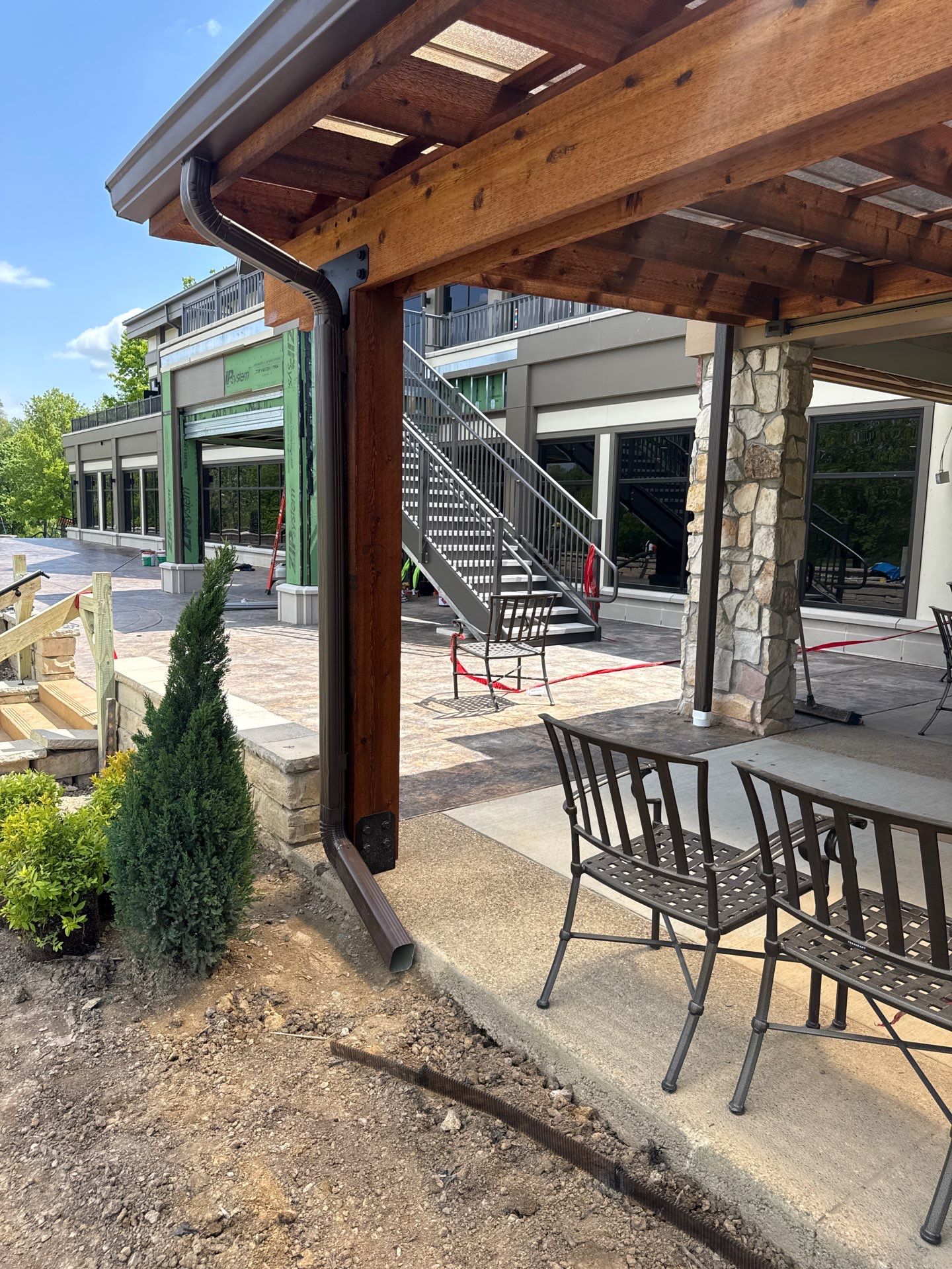Custom Timber Pergola and Polycarbonate Roof Installation in Canonsburg by Cousins Roofing Siding & Decks