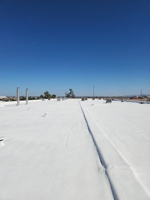 Spray foam roof and Henry's 400 coating 